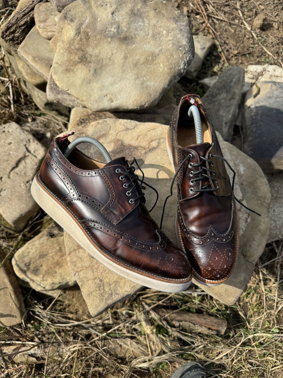 Bally Bally Codrik Wingtip Darby Lace Up Brogue Shoes Size US 9 / EU 42 - 2 Thumbnail