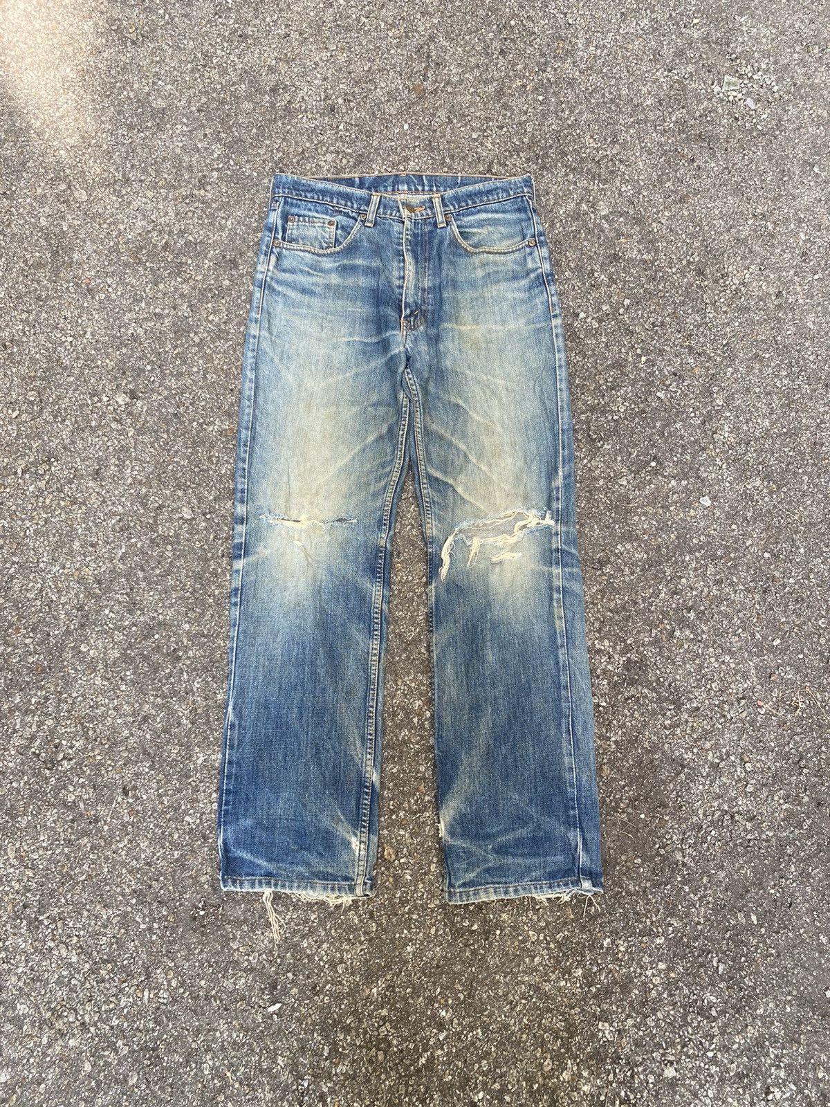 Levi's Vintage Levis 503-0217 Ripped Denim Distressed Rusty Jeans Size US 31 - 1 Thumbnail