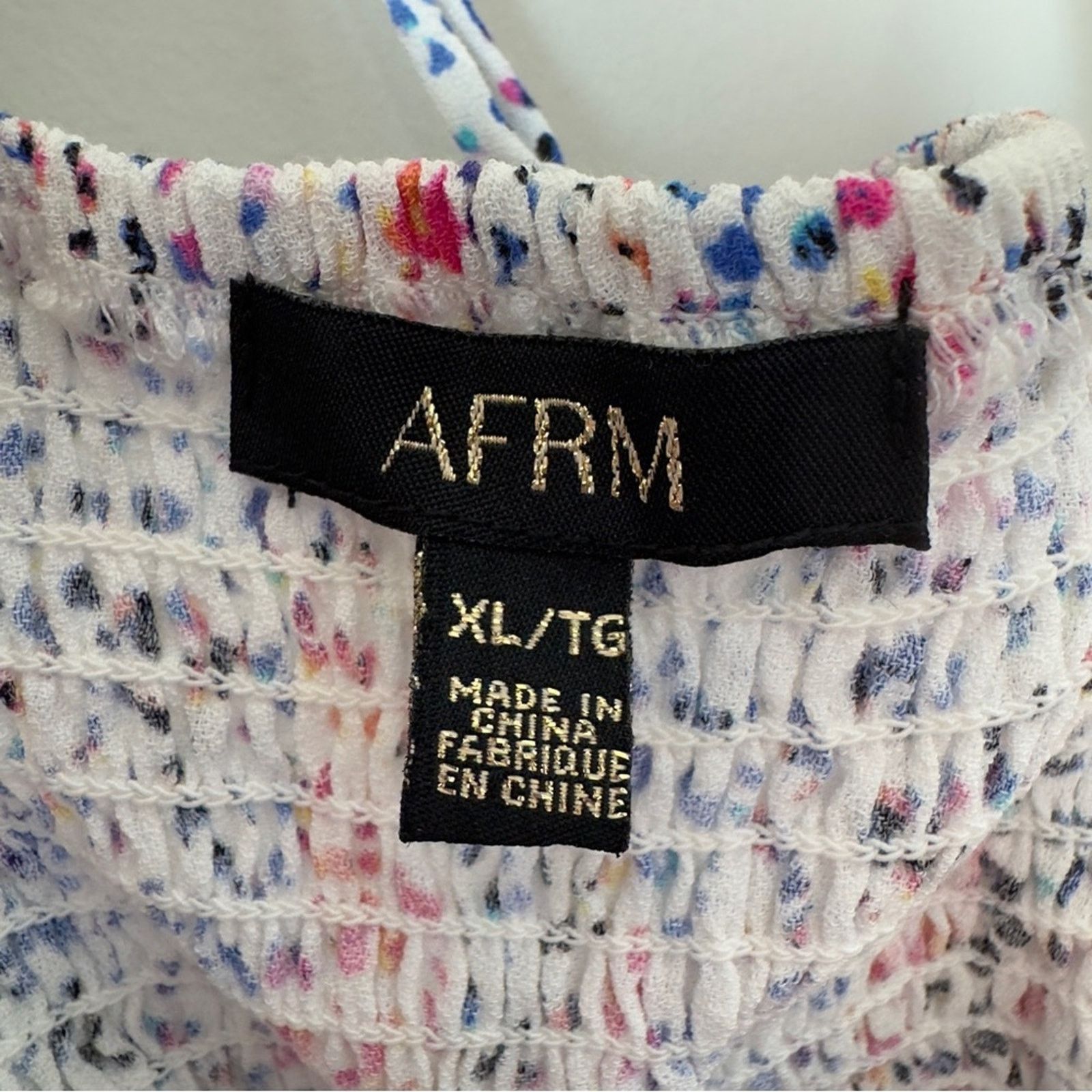 REVOLVE Revolve AFRM Multicolor Animal Print Crop Tie Front Camisole Size XL / US 12-14 / IT 48-50 - 8 Thumbnail