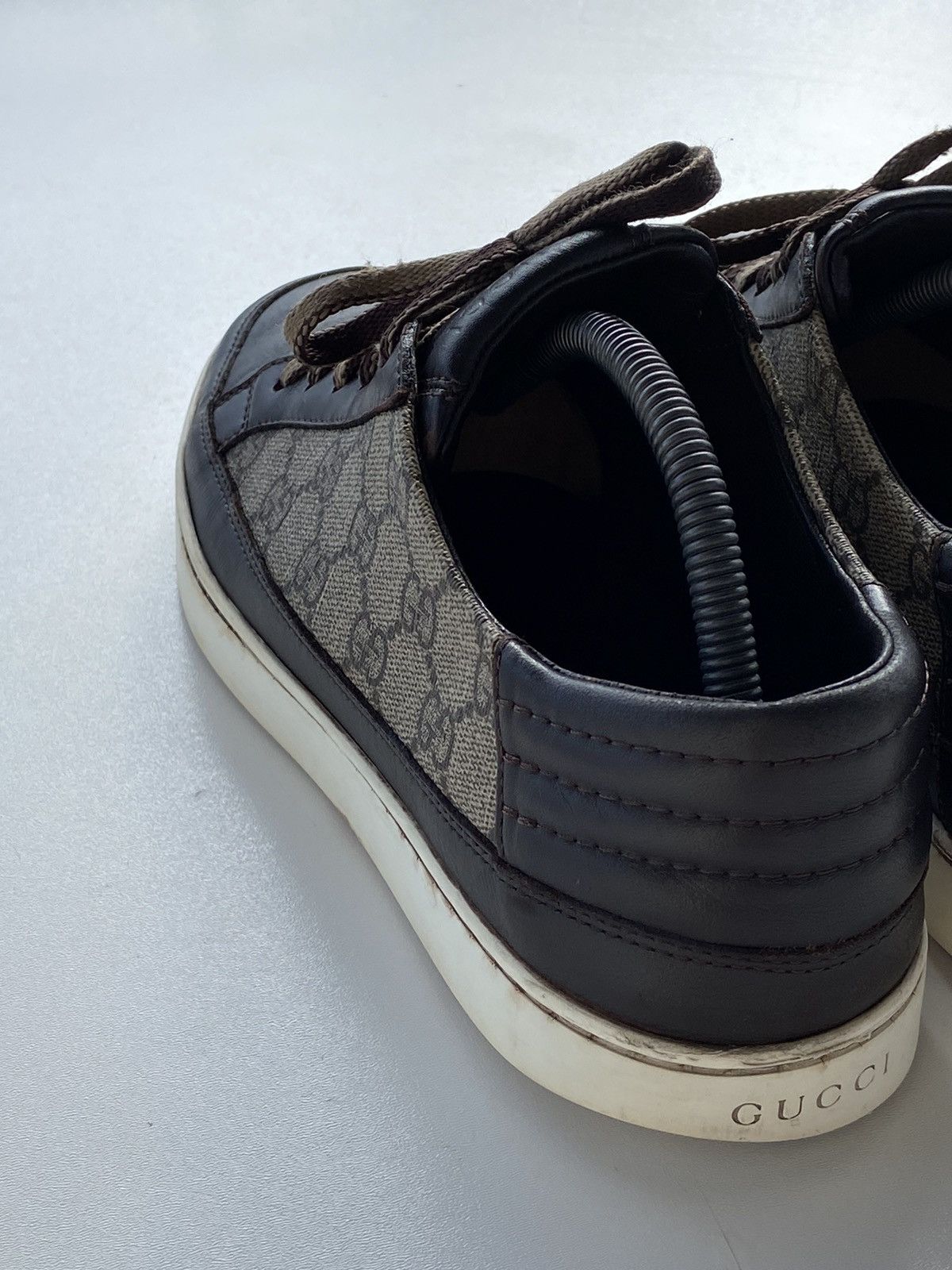 Gucci Gucci Sneakers Low Top Monogram GG Brown Leather US8 EUR-41 Size US 8 / EU 41 - 17 Thumbnail