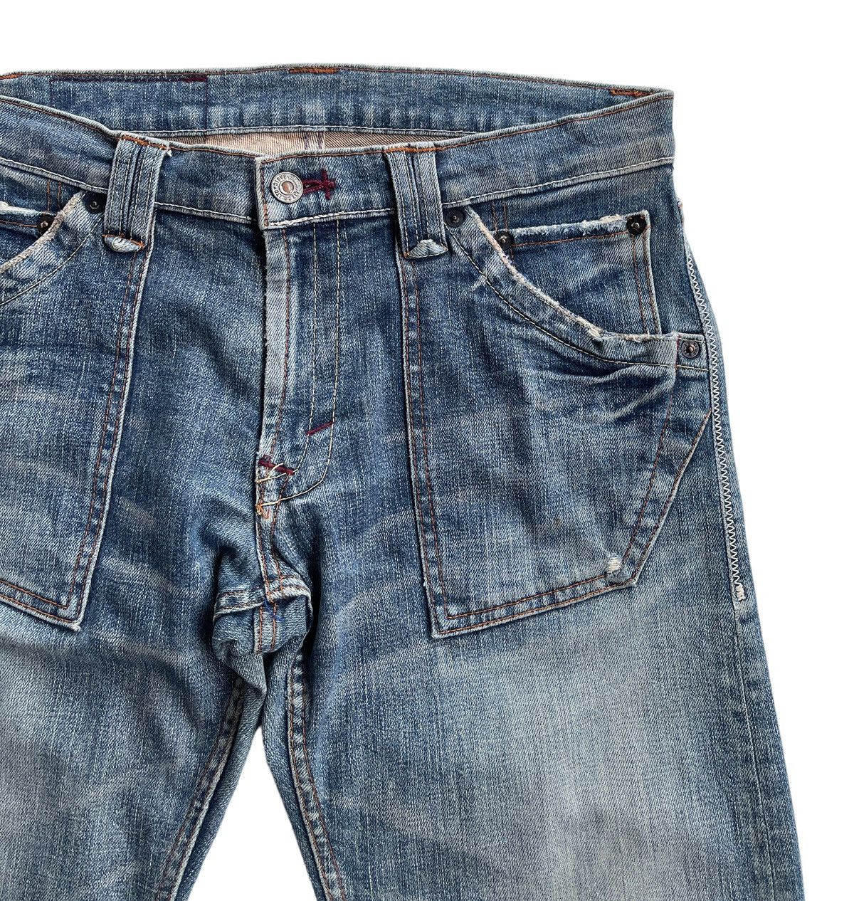 Japanese Brand Vintage Blue Way Flare Distressed Denim Size US 31 - 8 Thumbnail