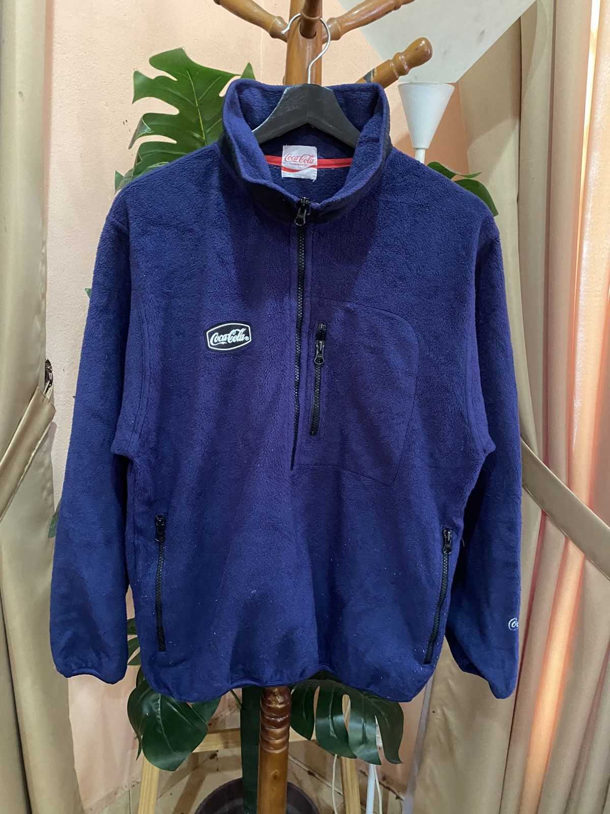 Coca Cola VINTAGE COCA COLA HALF ZIPPER FLEECE JACKET Size US M / EU 48-50 / 2 - 1 Thumbnail