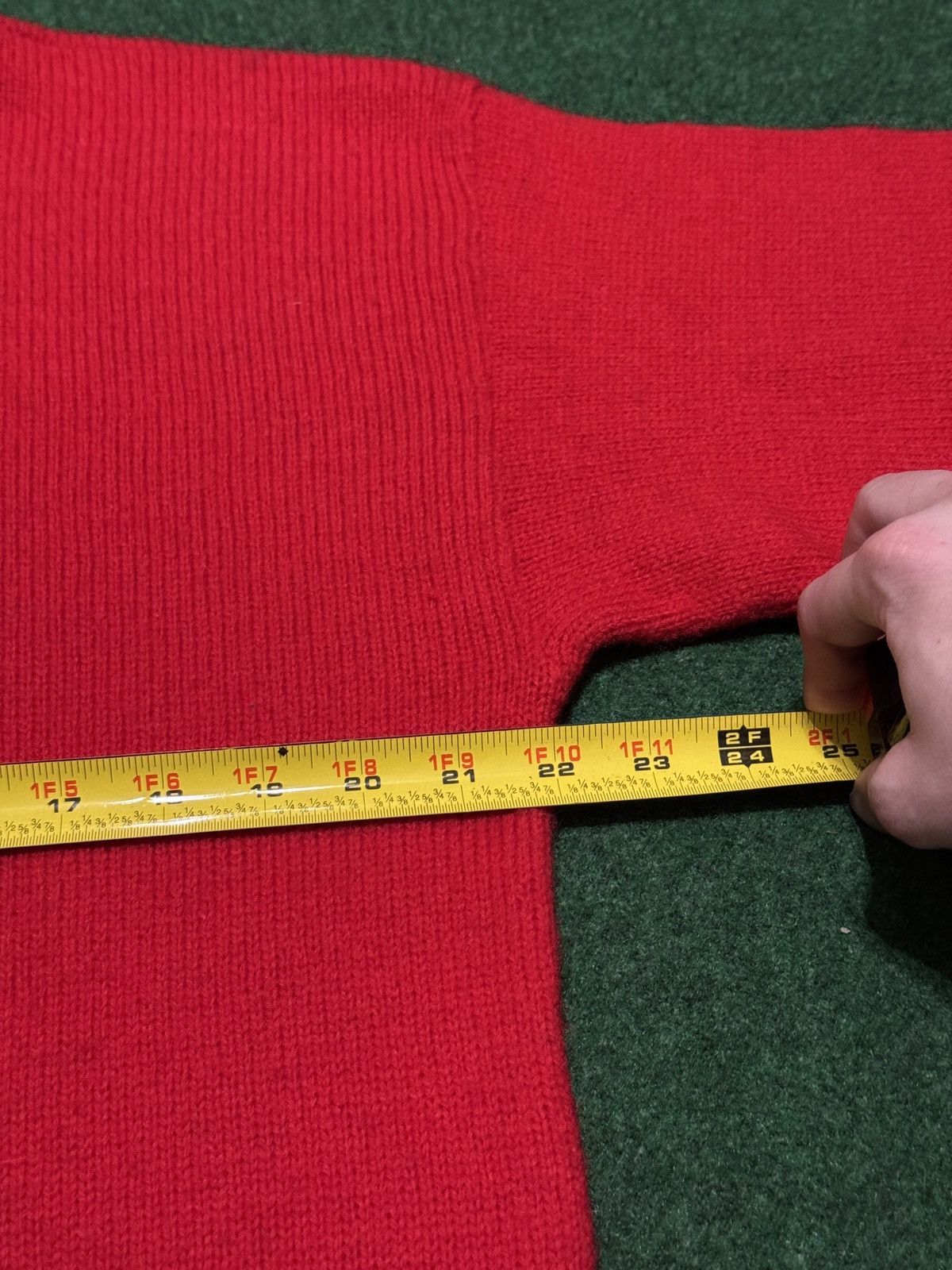 L.L. Bean LL Bean True Vintage Red Wool Pullover Polo 22x25 Sweater Size US L / EU 52-54 / 3 - 5 Thumbnail