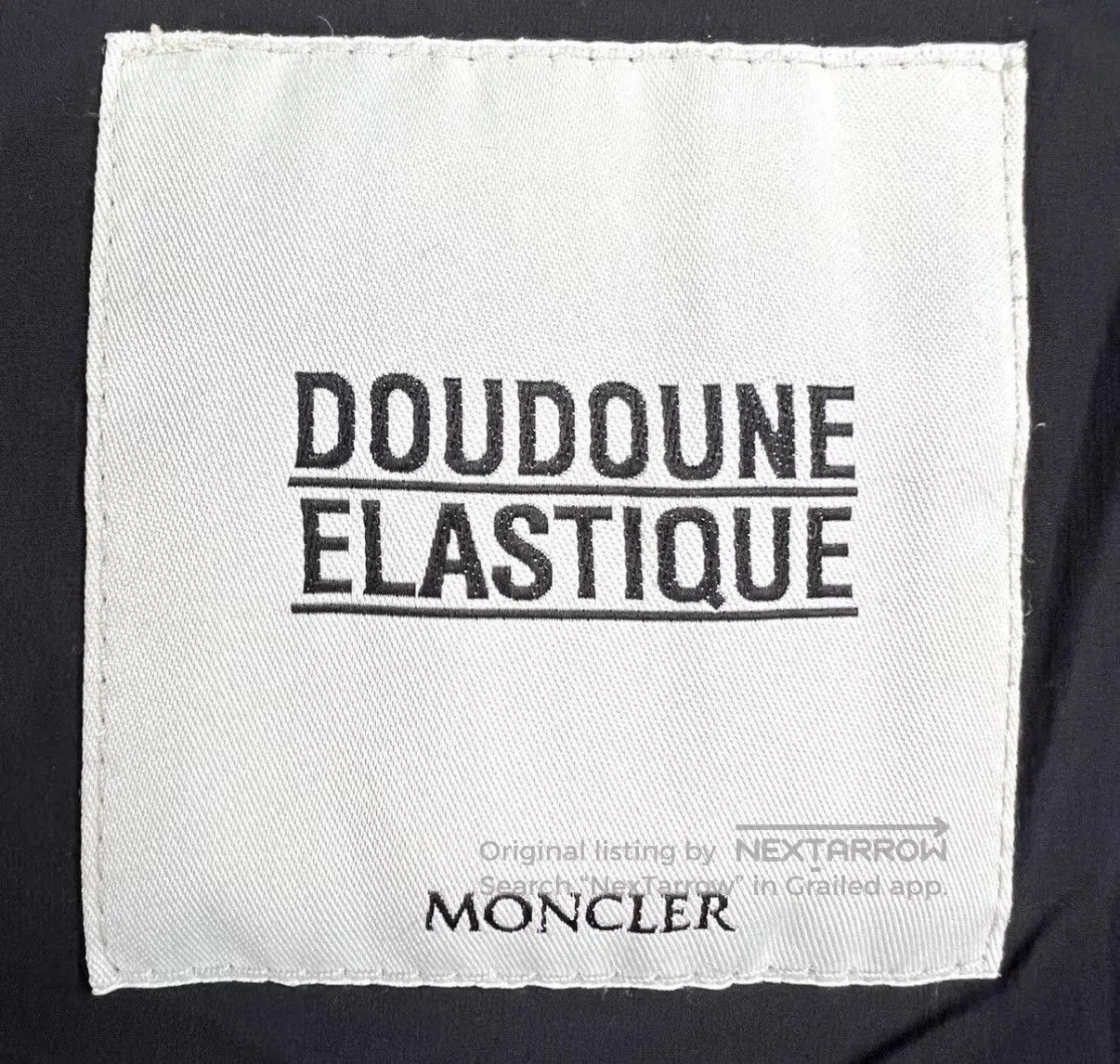 Moncler Black Puffer Jacket with Hood and Button-Front, Size L. Size US L / EU 52-54 / 3 - 7 Thumbnail
