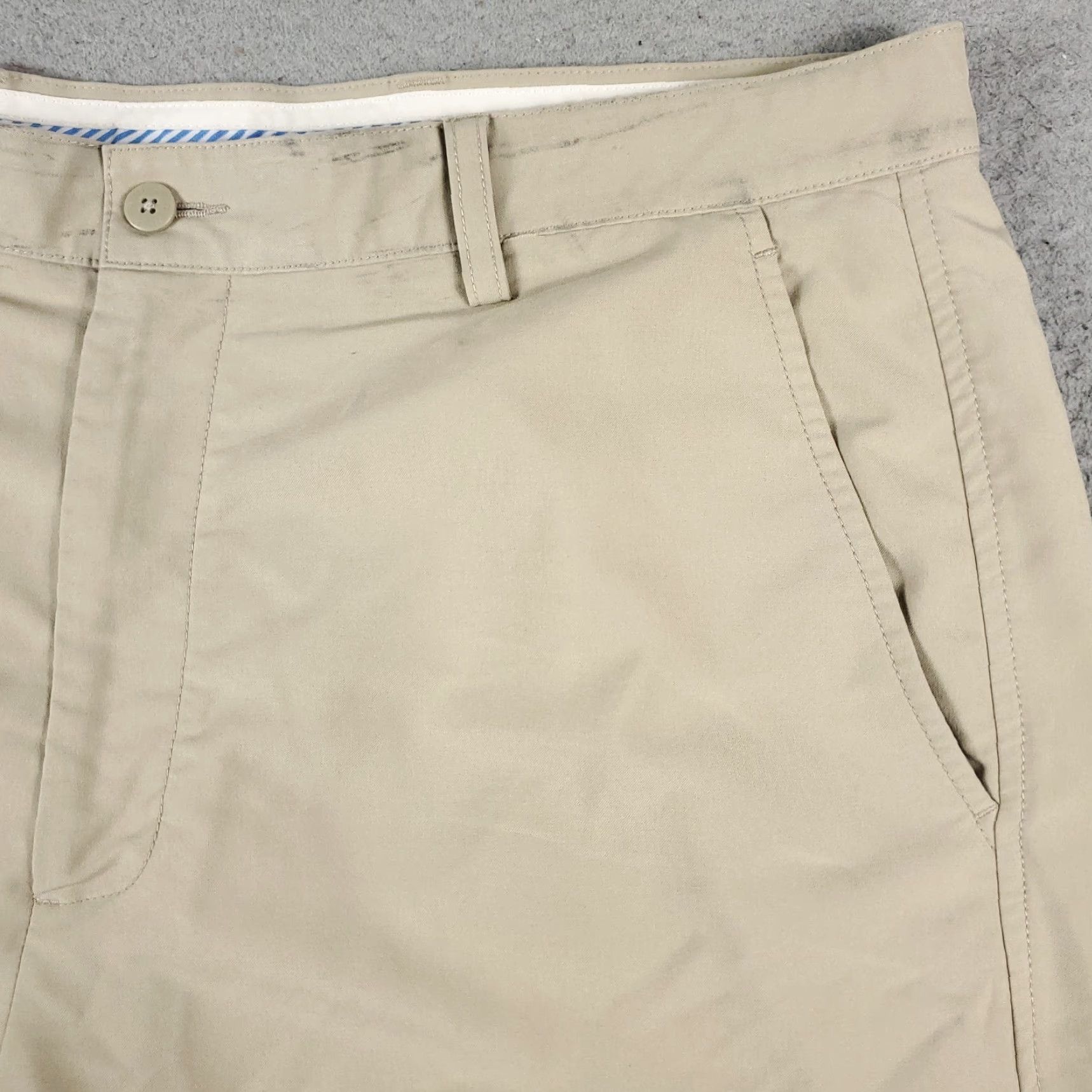 Footjoy FootJoy Shorts Mens 38 Beige Stretch Flat Front Chino Casual Workwear Golf Pants Size US 38 / EU 54 - 3 Thumbnail