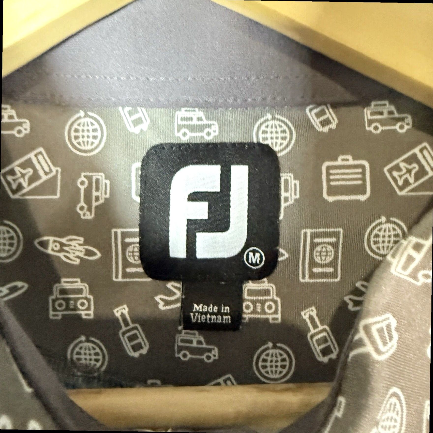 Footjoy FootJoy Mens Gray Athletic Polo Shirt Medium Travel Golf Size US M / EU 48-50 / 2 - 4 Thumbnail