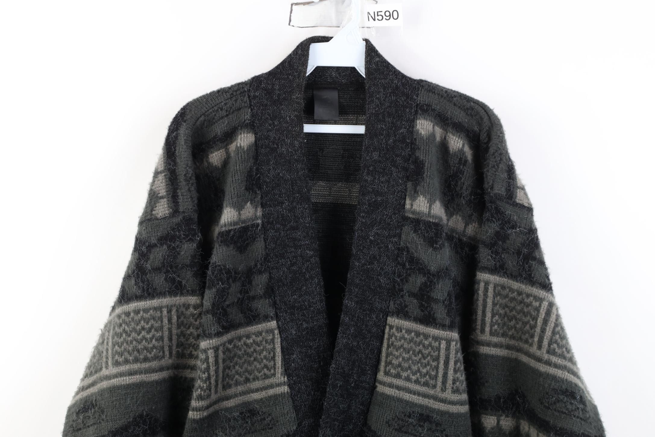 Vintage Vintage 90s Streetwear Heavyweight Wool Knit Sweater Size US M / EU 48-50 / 2 - 2 Thumbnail