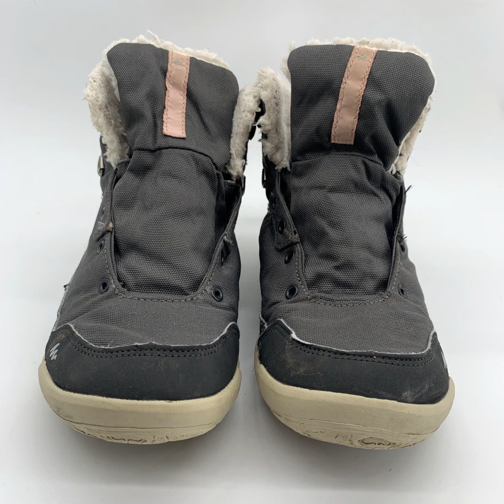 Vintage Quechua SH100 Warm Mid Snow Boots Womens Gray Waterproof Faux Fur Ankle Size 7.5 Size US 8 / IT 38 - 2 Thumbnail