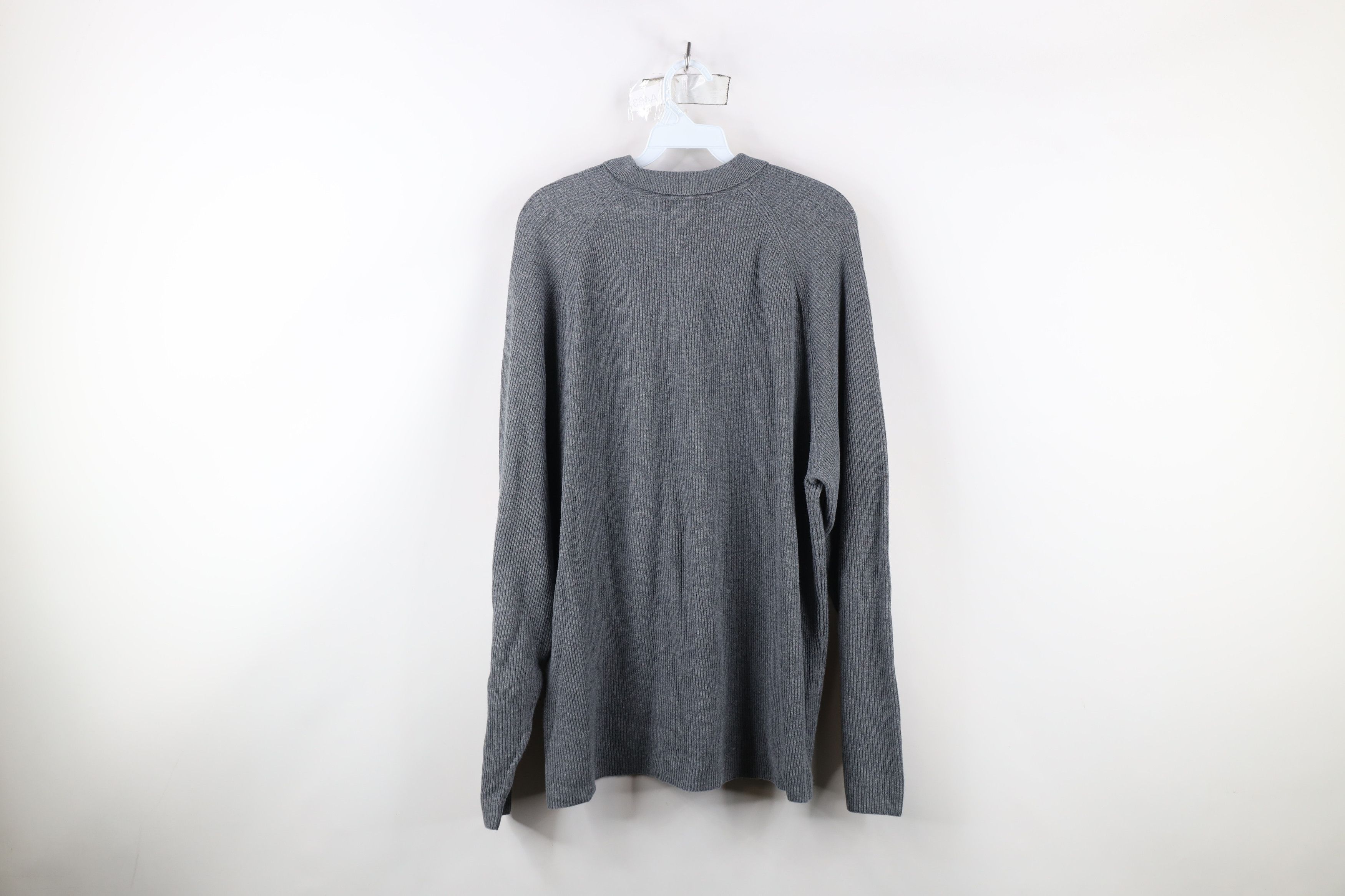 Eddie Bauer × Vintage Vintage 90s Eddie Bauer Collared Pullover Sweater Gray Size US XL / EU 56 / 4 - 12 Thumbnail