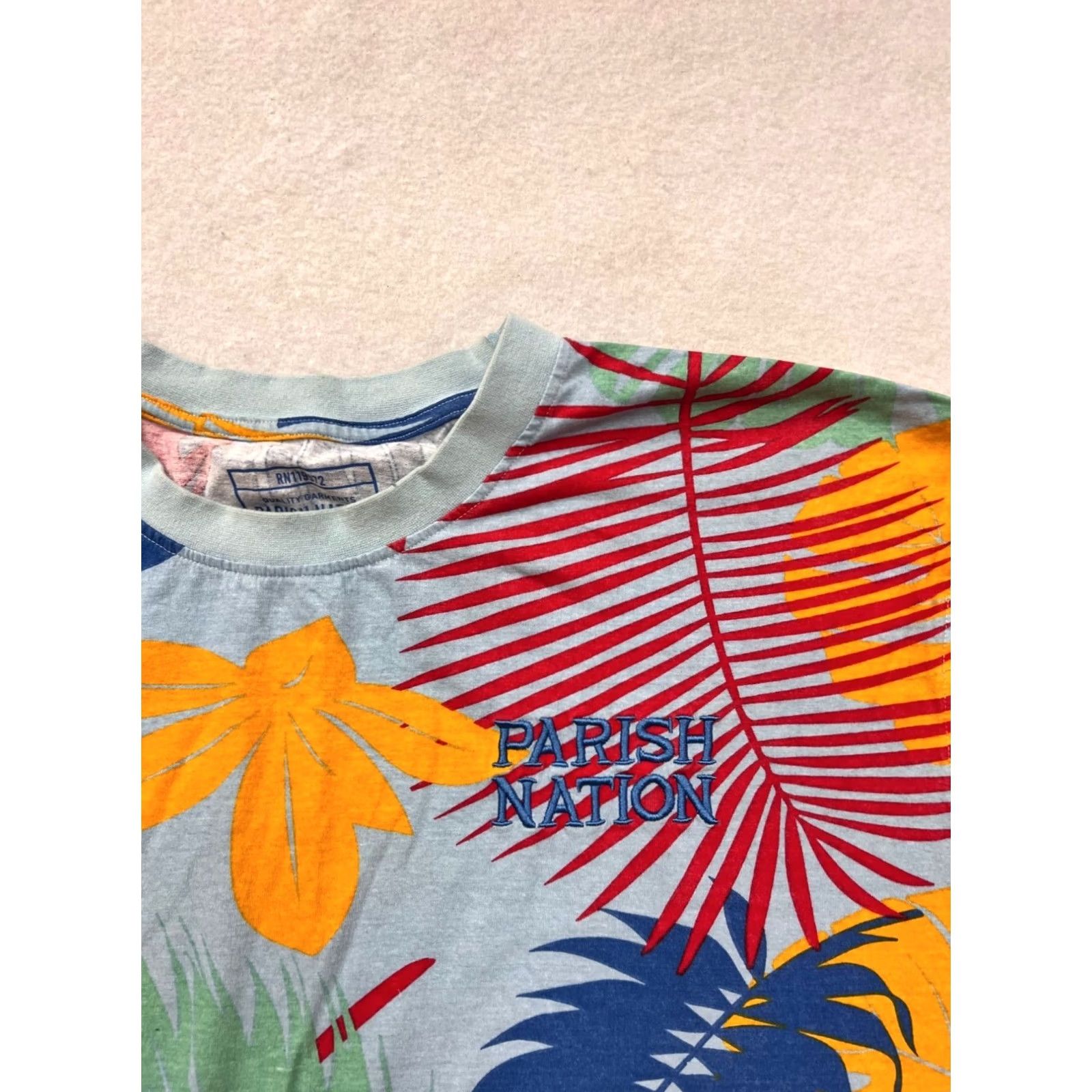 Vintage Parish Nation Shirt Mens 5XL Tropical Print T-Shirt Blue Summer 5XL Mens Size US XXL / EU 58 / 5 - 4 Thumbnail