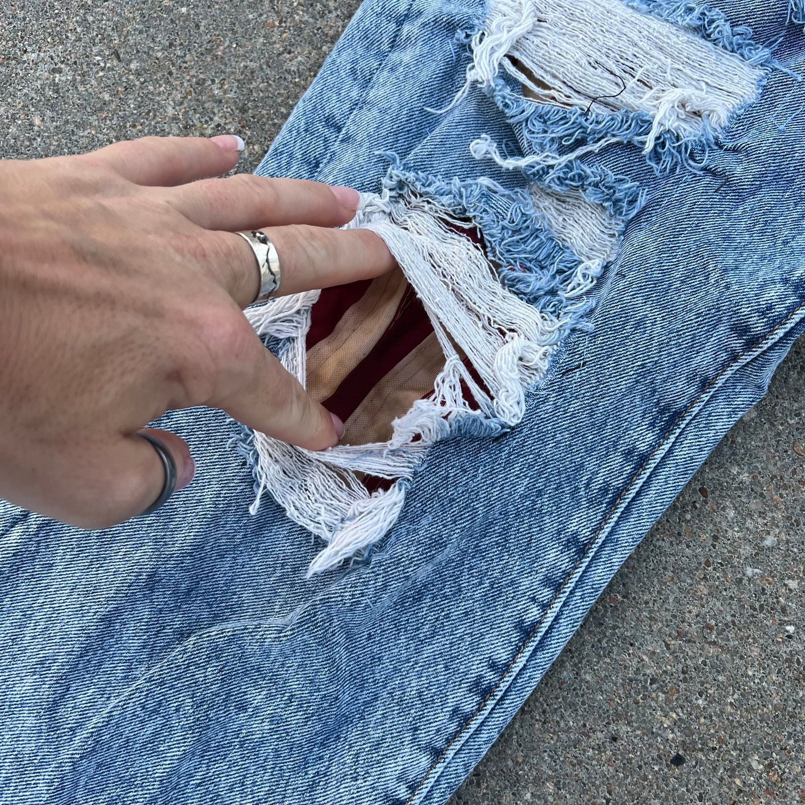 Levi's Levi's 511 Slim Jean American Flag Patch Distressed Peekaboo Size US 36 / EU 52 - 4 Thumbnail