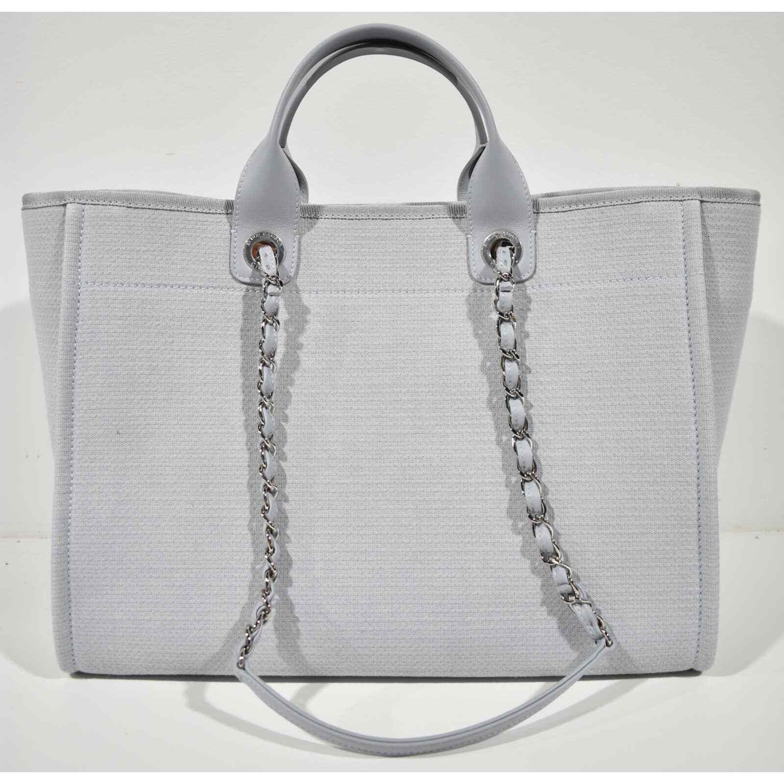 Chanel Chanel Deauville 30cm 2Way Silver Chain Handle Tote Bag Size ONE SIZE - 8 Thumbnail