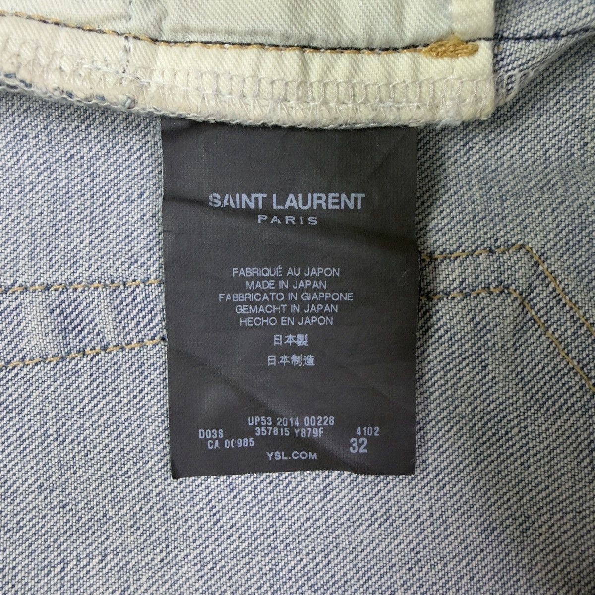 Saint Laurent Paris SAINT LAURENT PARIS FW14 CRASH D02 DENIM Size US 32 / EU 48 - 4 Thumbnail