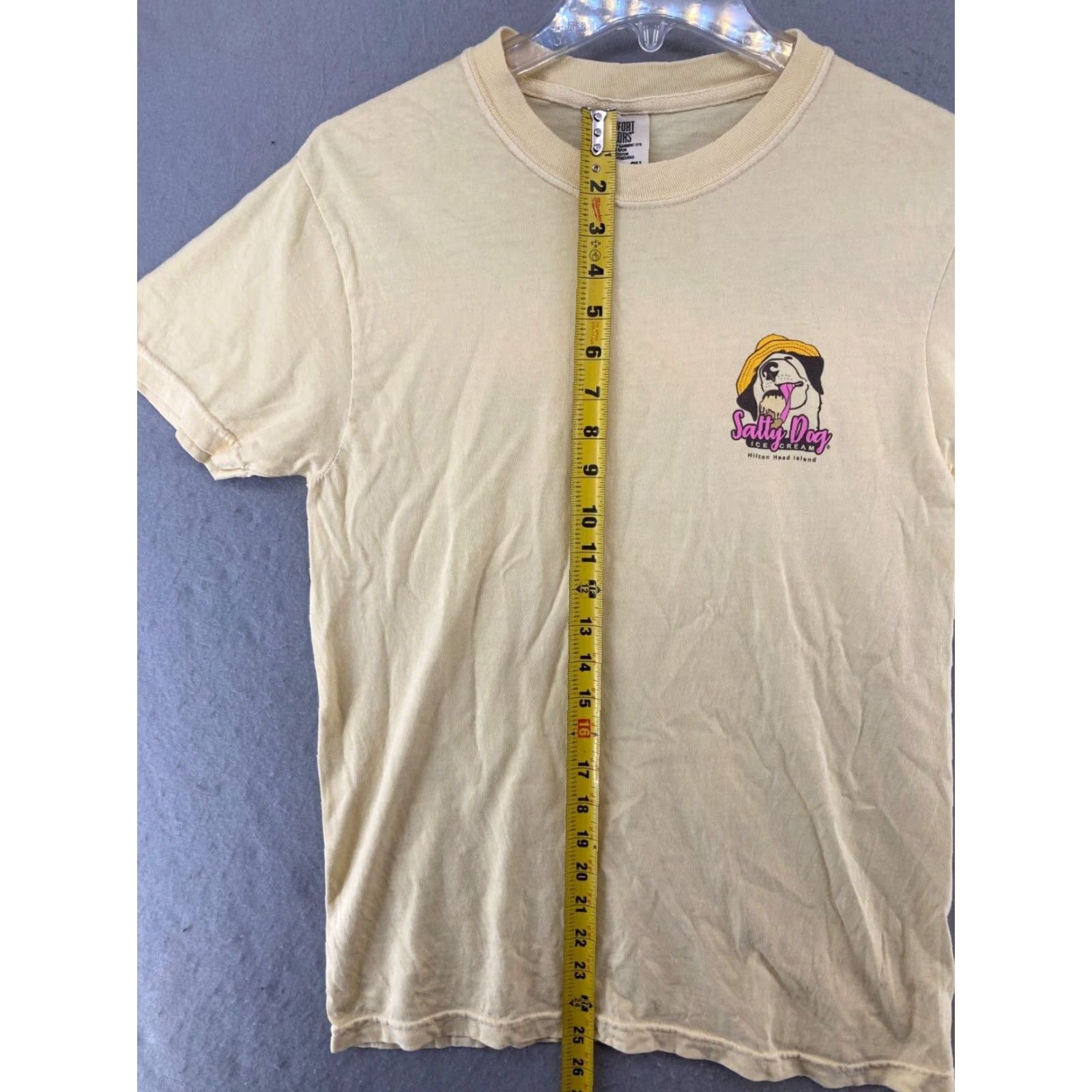 Comfort Colors Comfort Colors Dog Ice Cream Graphic Print T-Shirt Small Yellow Mens Size US S / EU 44-46 / 1 - 4 Thumbnail