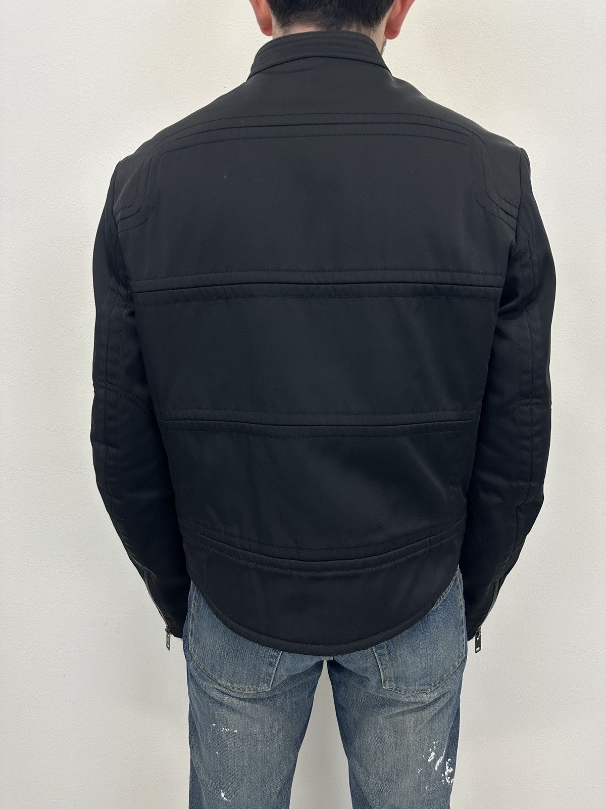 2000s Gucci by Tom Ford paneled moto jacket