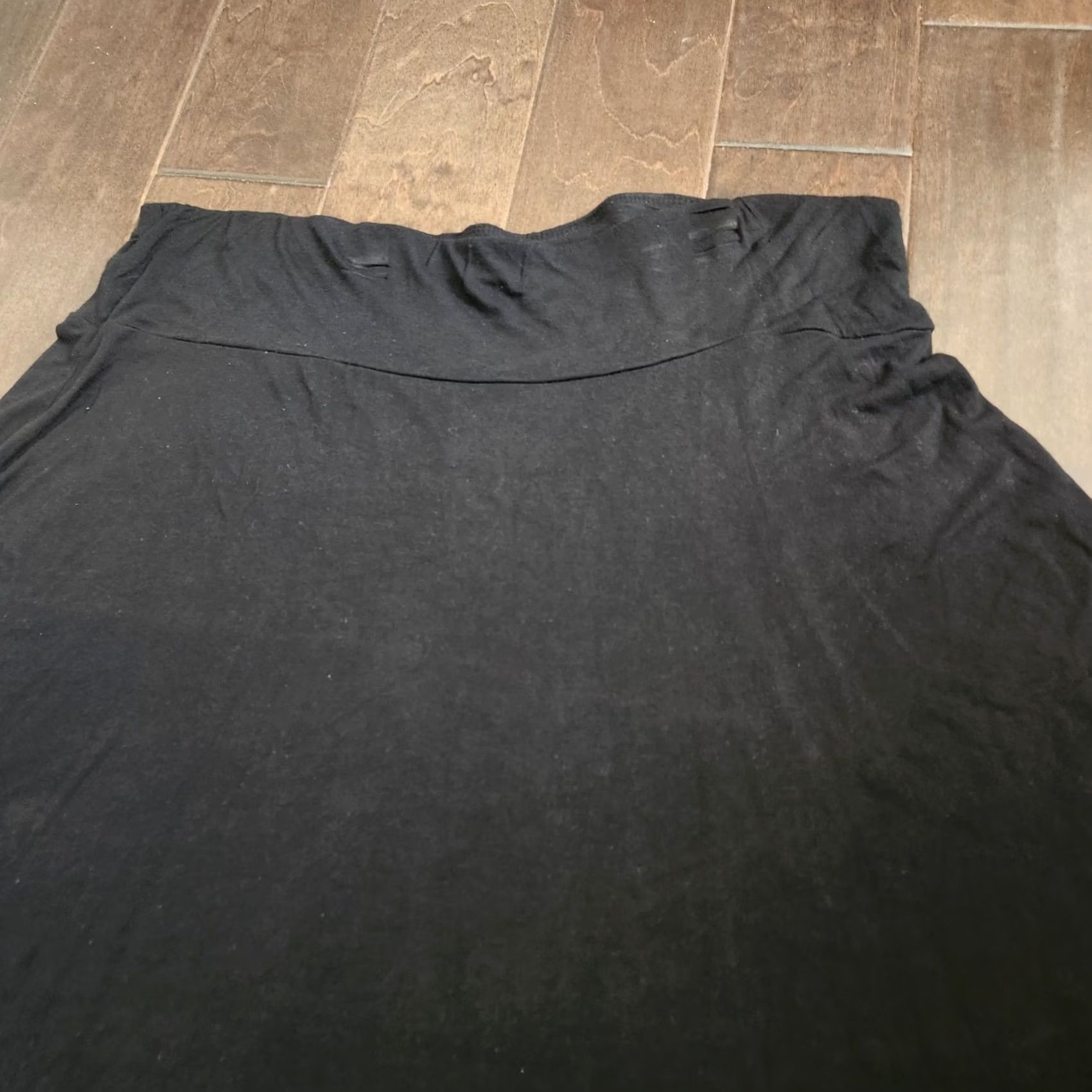 Avenue Avenue Black Pull On Skirt Womens 14/16 Stretch Rayon Spandex Casual Size 36" / US 14 / IT 50 - 6 Thumbnail