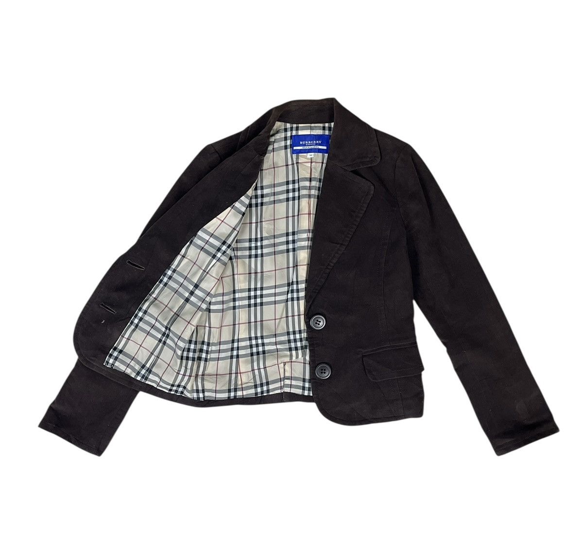 Burberry Burberry Blue Label Brown Velvet Cropped Jacket Blazer Size S / US 4 / IT 40 - 1 Thumbnail