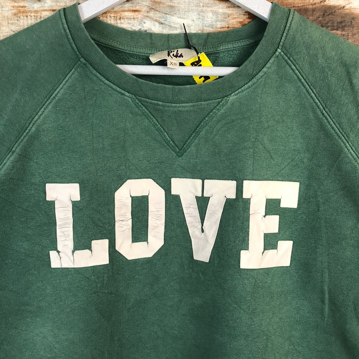 Japanese Brand × Vintage Rina Love Green Sweatshirt #A1919 Size US XS / EU 42 / 0 - 9 Thumbnail