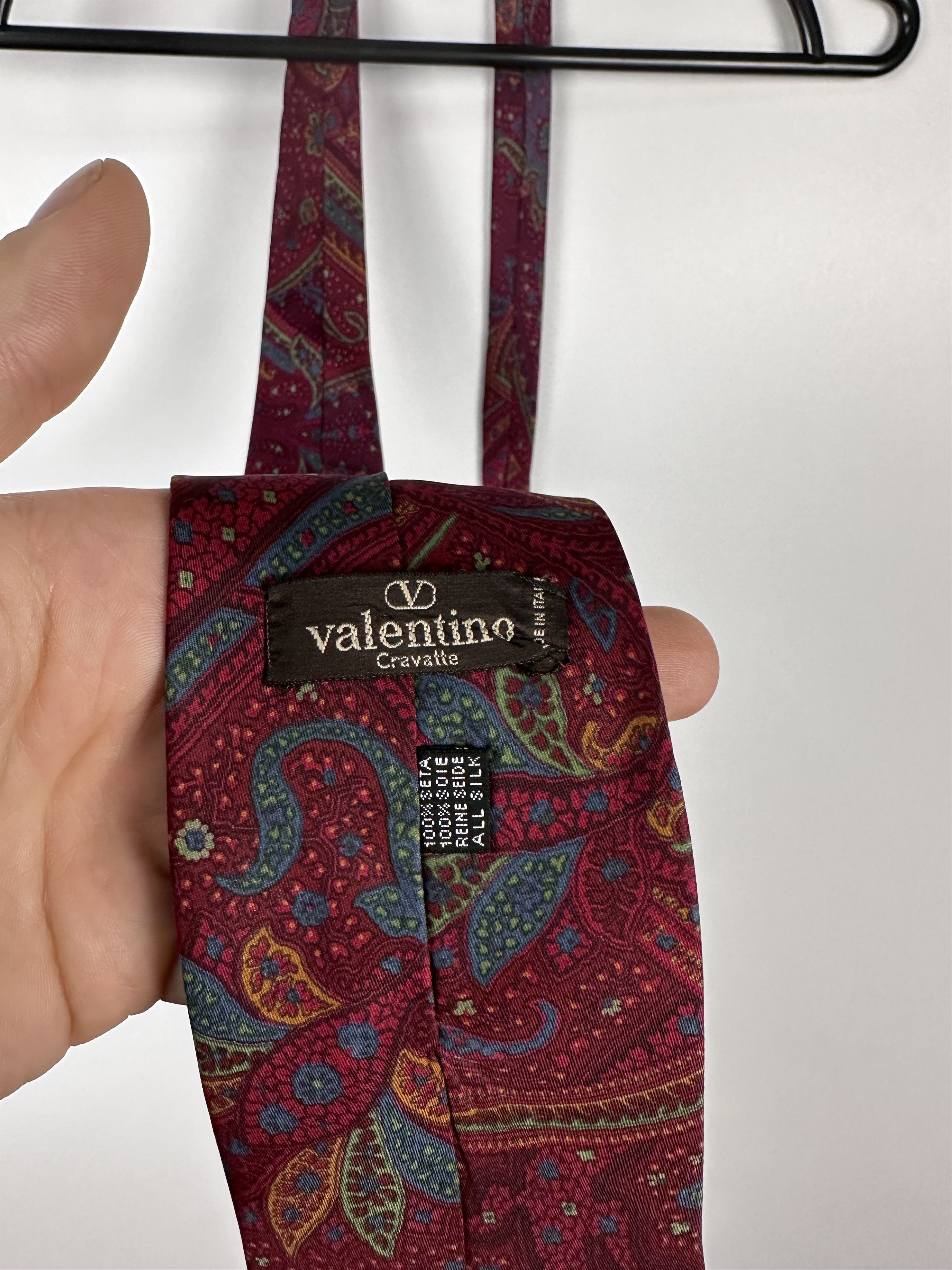 Valentino × Vintage VALENTINO SILK TIE CRAVATTA SETA NECKTIE VINTAGE ITALY Size ONE SIZE - 6 Thumbnail