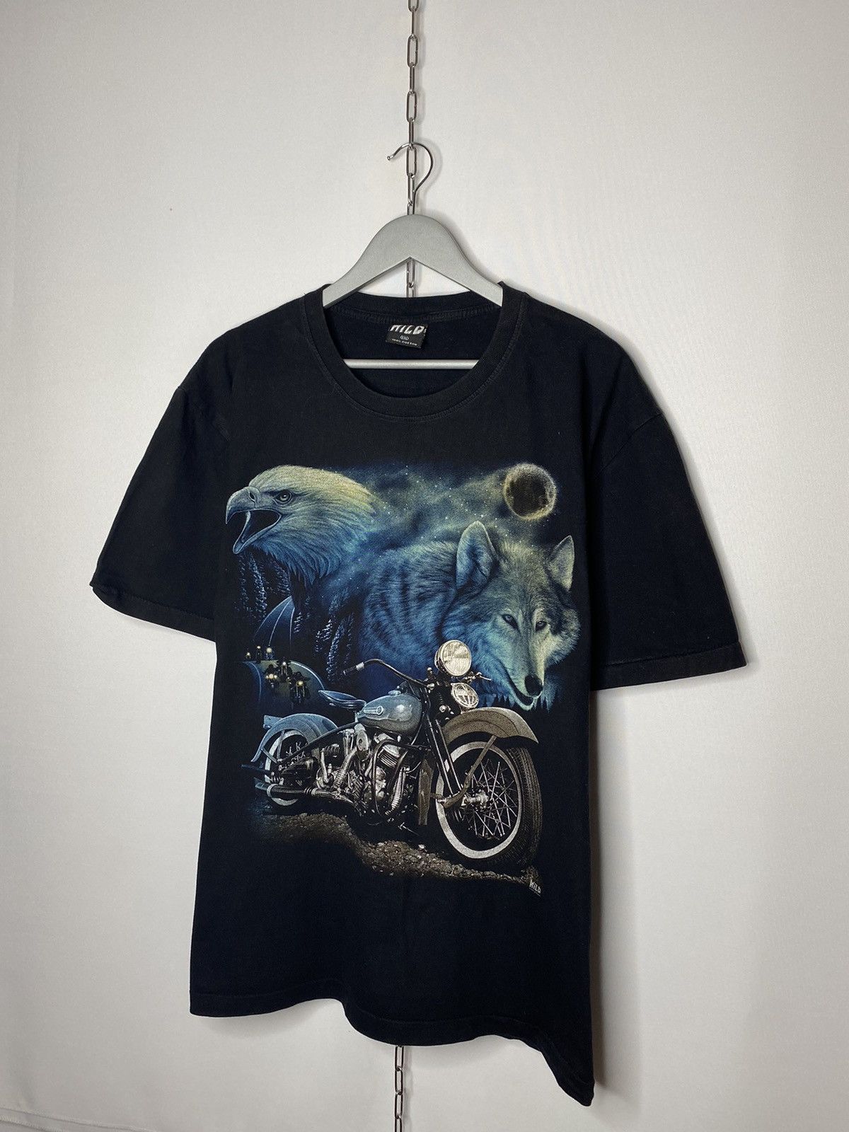 Other Vintage Wild Motorcycle T-Shirt With Wolves Sculls Size US XXL / EU 58 / 5 - 4 Thumbnail
