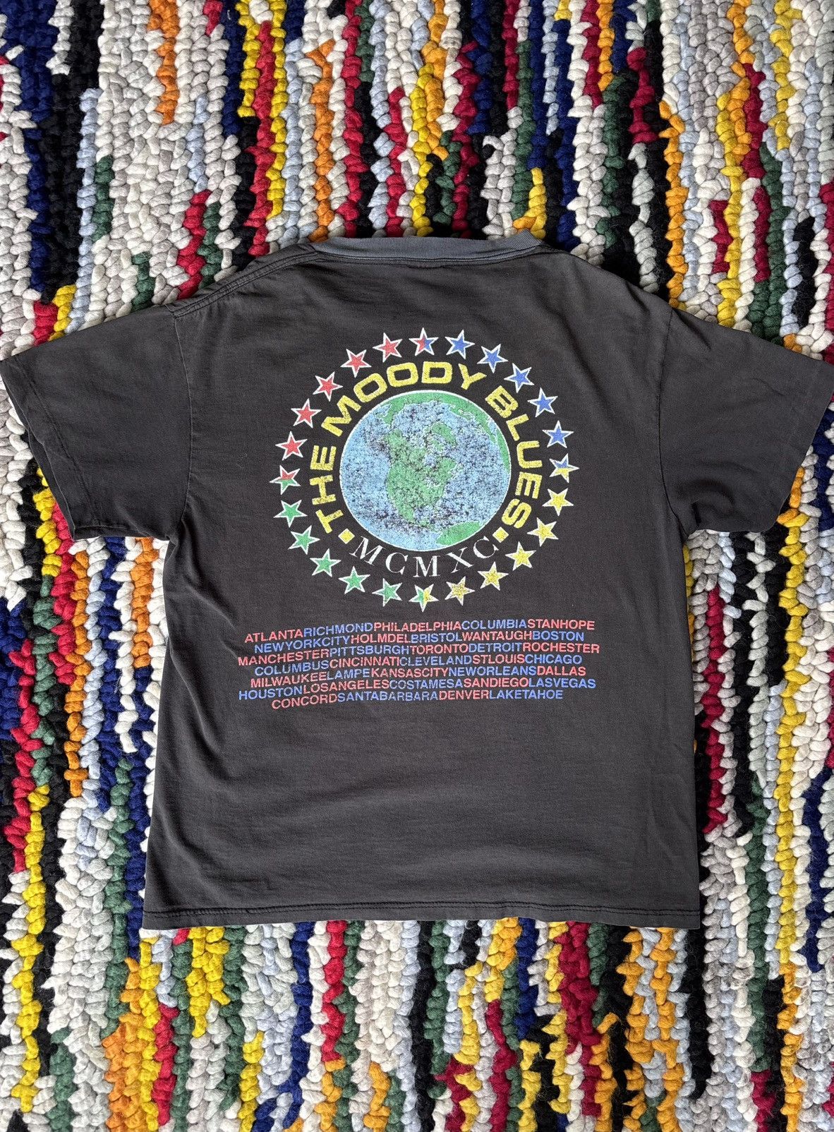 Band Tees × Vintage Vintage The Moody Blues Band Tee Shirt Faded Size US M / EU 48-50 / 2 - 2 Thumbnail