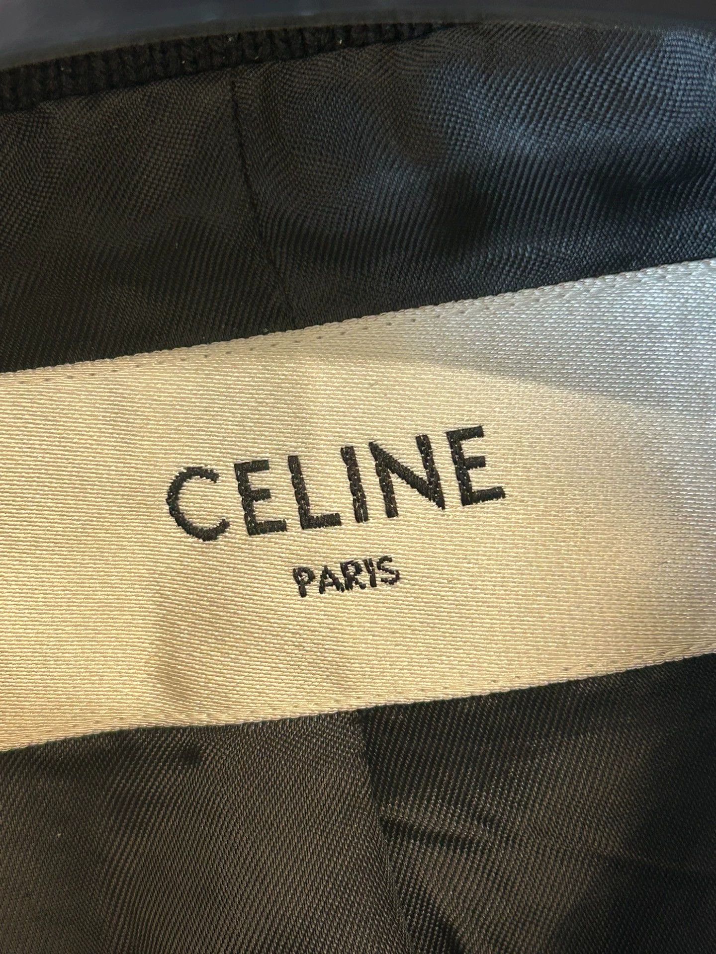 Celine Celine Preppy C Logo Leather/Wool Blue Baseball Jkt Size US L / EU 52-54 / 3 - 2 Thumbnail
