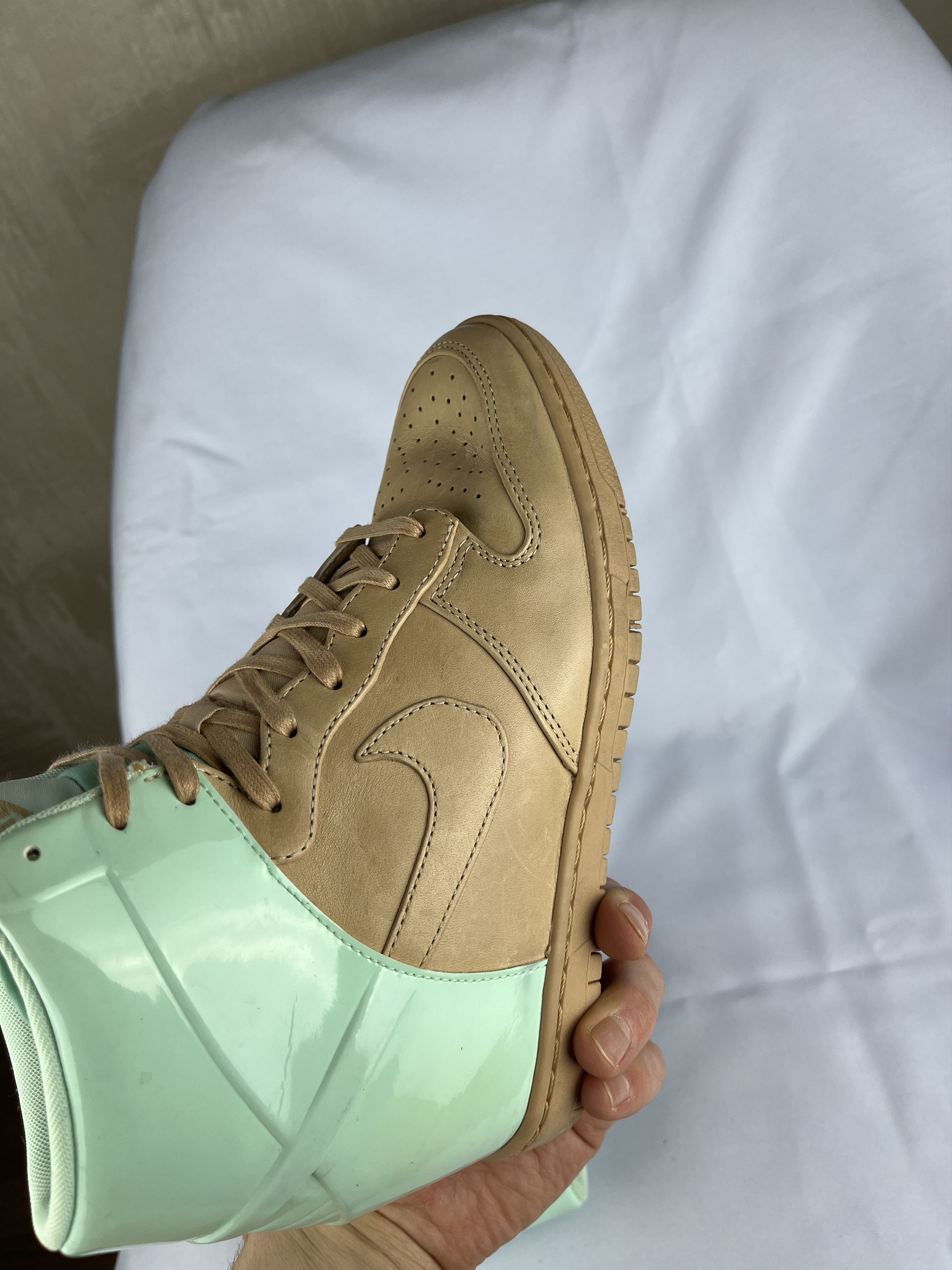 Nike Nike Dunk Sky High VT QS 'Vachetta Tan Arctic Green' Shoes Size US 6.5 / IT 36.5 - 13 Thumbnail