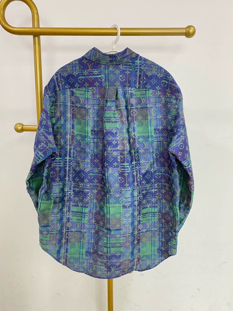 Louis Vuitton Louis Vuitton Neon plaid shirt Size US L / EU 52-54 / 3 - 2 Thumbnail
