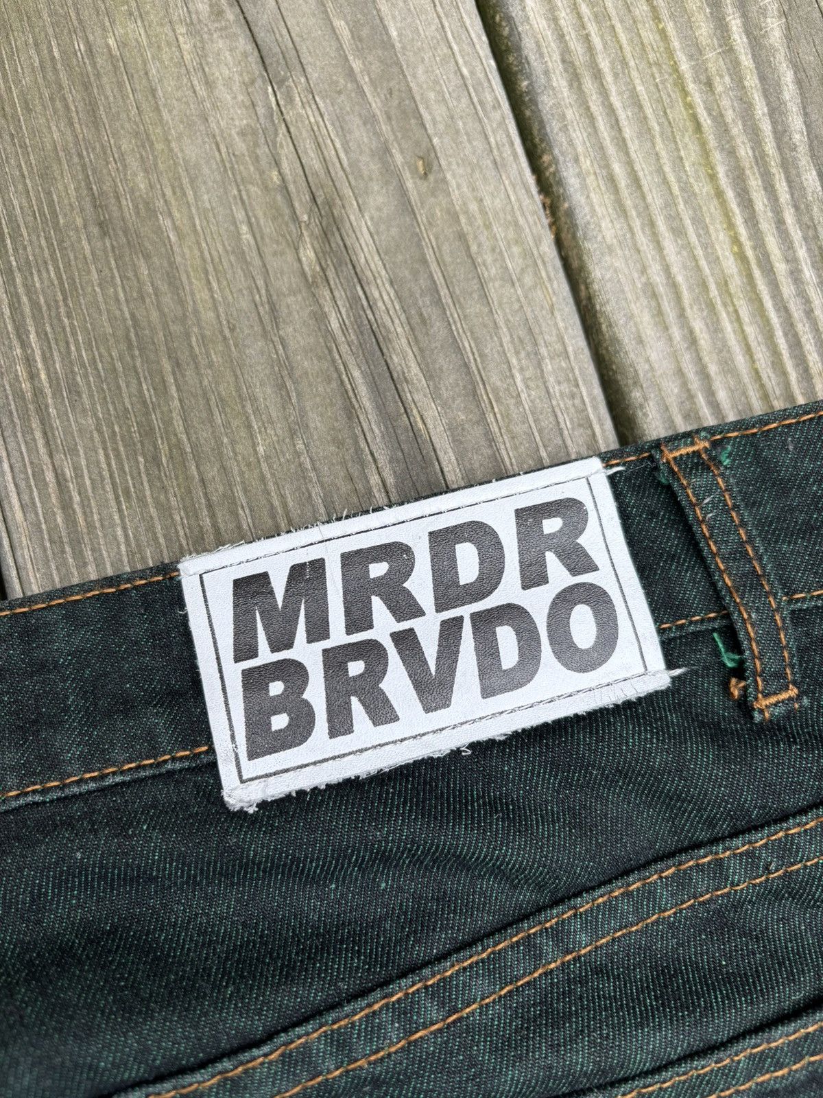 Ev Bravado × Who Decides War Who Decides War “Green Monster” Distressed Denim Size US 32 / EU 48 - 3 Thumbnail