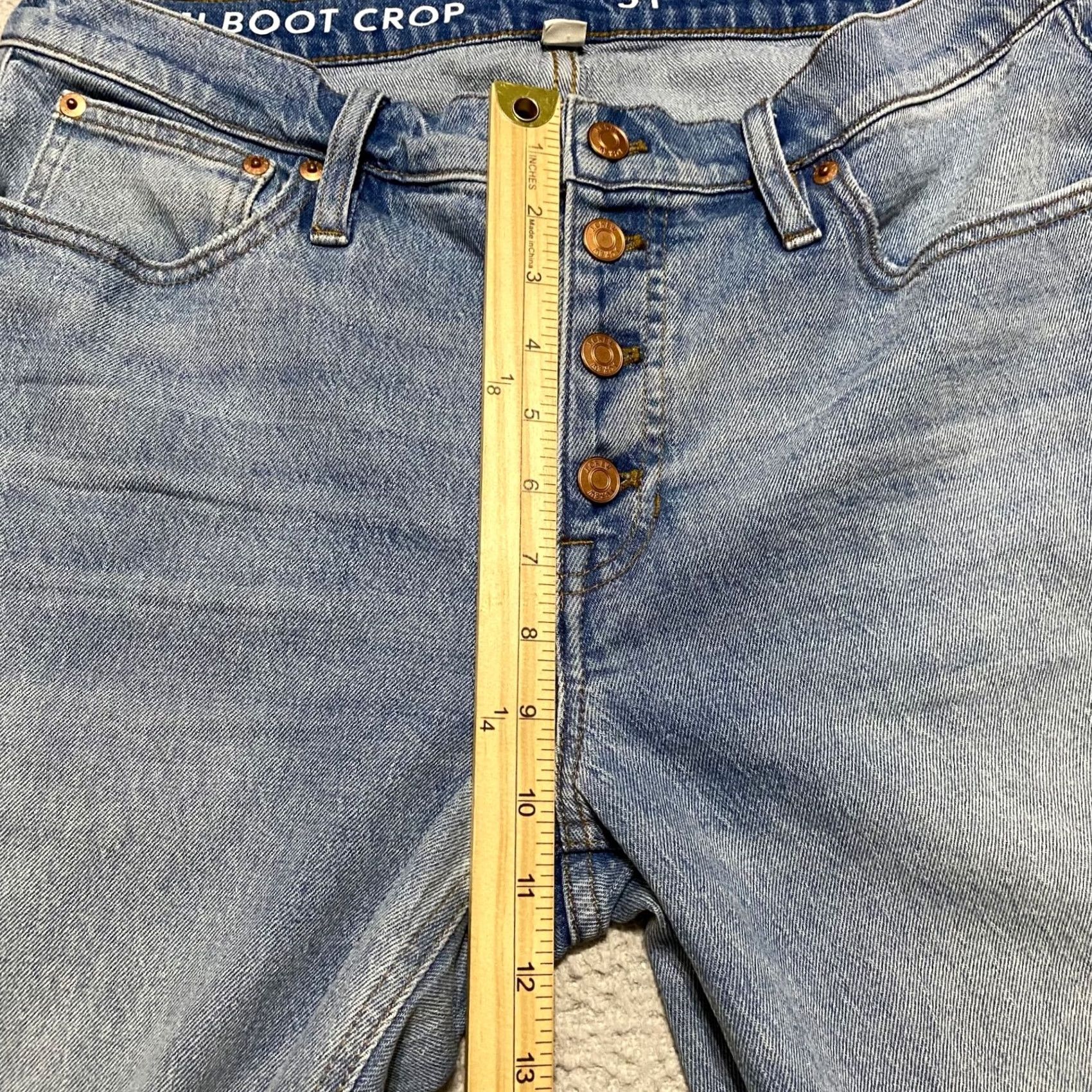 J.Crew J.CREW Jeans Women's 31 Blue Denim Medium Wash Bootcut Crop High Rise 5-Pocket 25in Inseam Regular Rise Denim Shirt? Size 24" / US 00 / IT 34 - 7 Thumbnail