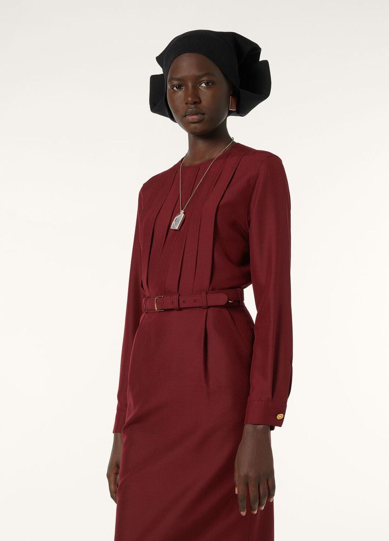 Loro Piana o1srvl11e0526 FAP0180 Rossana Blouse in Bordeaux Size S / US 4 / IT 40 - 4 Thumbnail