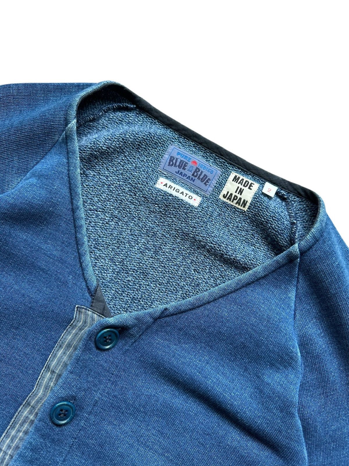 Blue Blue Japan 2000's BLUE BLUE Arigato indigo dyed sweater Size US L / EU 52-54 / 3 - 4 Thumbnail