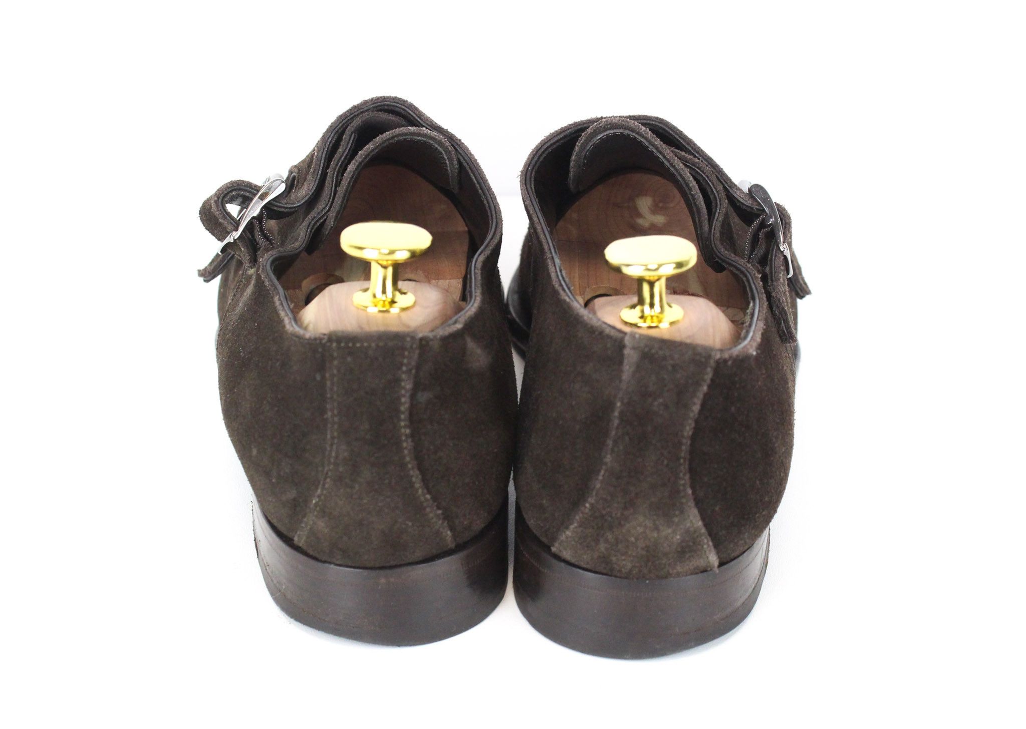 Suitsupply EU39.5 Brown Suede Leather Buckled Shoes 73724 Size US 6.5 / EU 39-40 - 3 Thumbnail