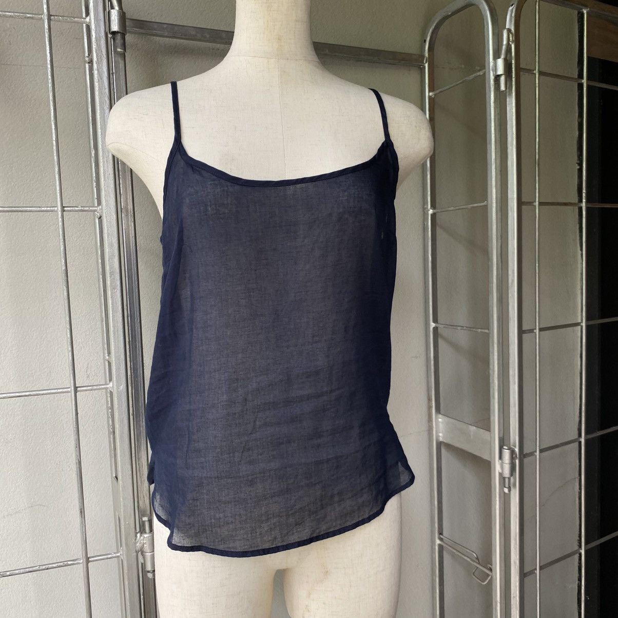See by Chloe Blue Flowy Spaghetti Strap Blouse