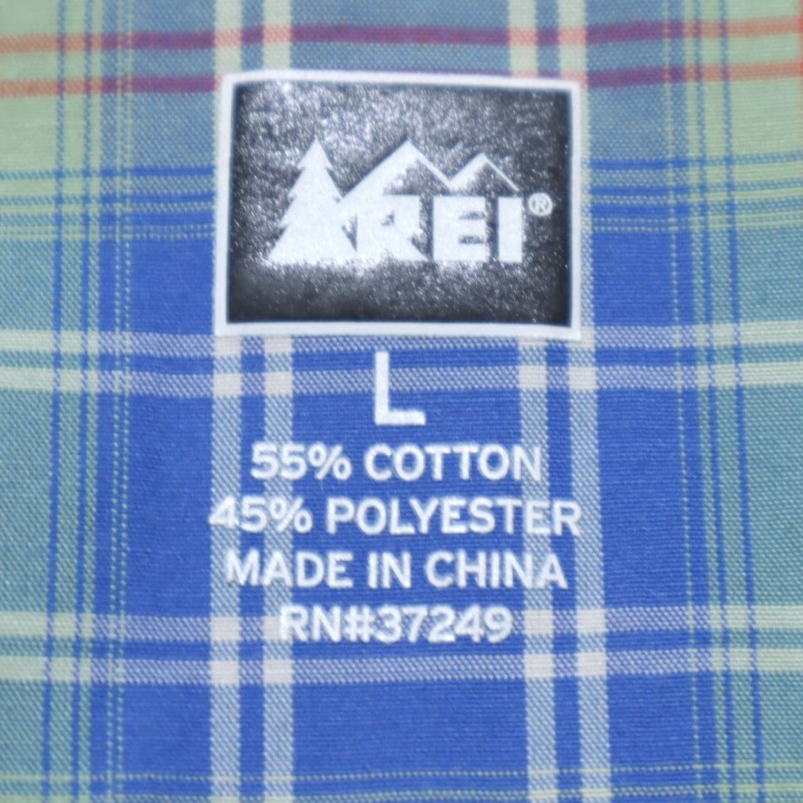 Vintage VINTAGE REI Shirt Plaid Cotton Blend Blue Men's L Snap Up Camp Shirt Size US L / EU 52-54 / 3 - 5 Thumbnail