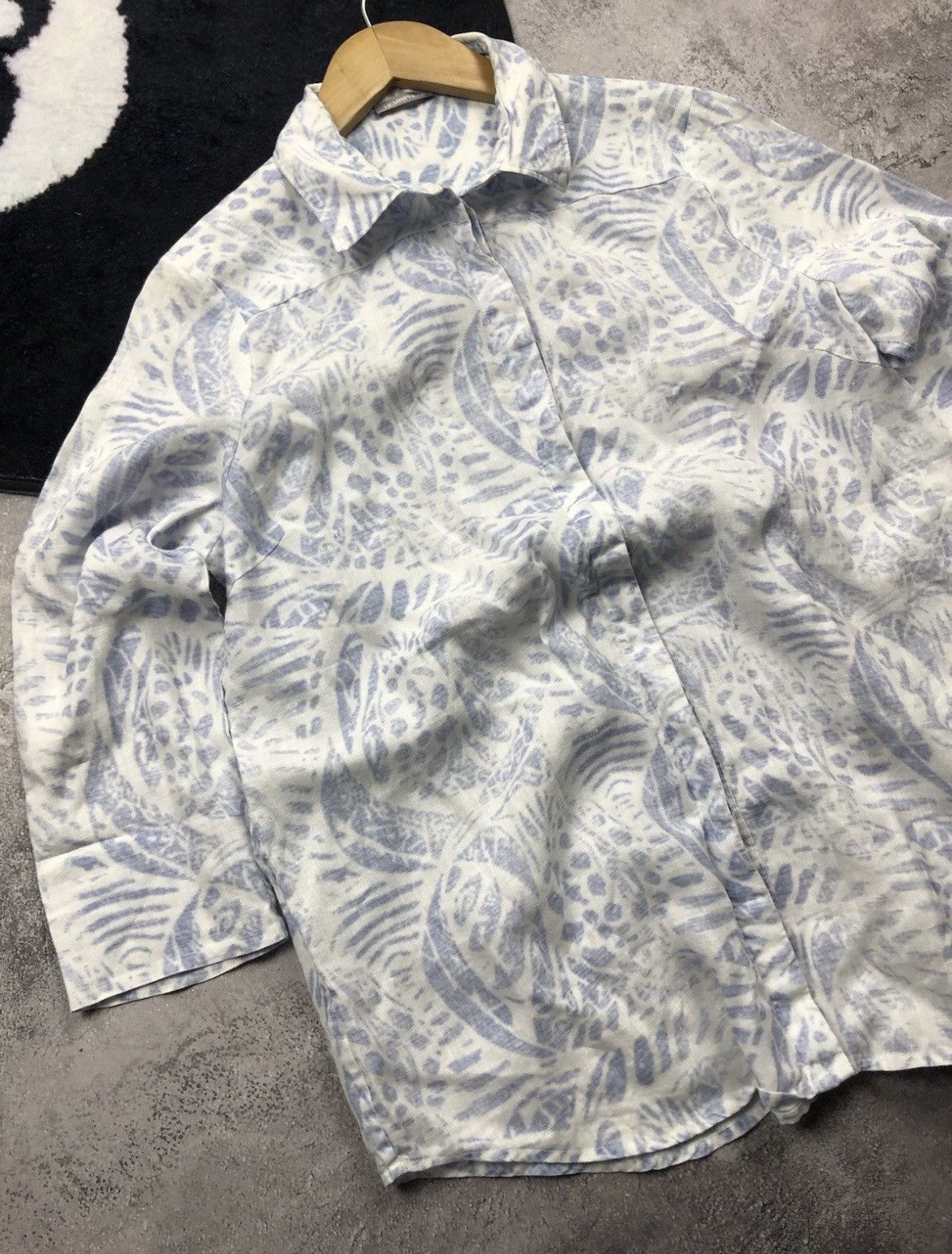 Other HEMISPHERE Vintage Linen Shirt Button Up Streetwear Y2k Size S / US 4 / IT 40 - 2 Thumbnail