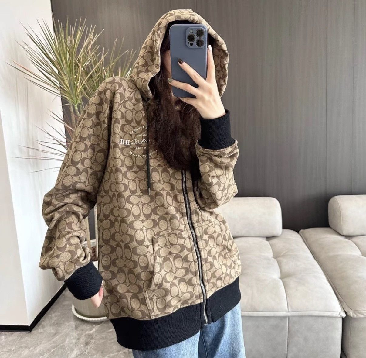 Coach Coach Monogram Full Print Zip Jacket J42 Size M / US 6-8 / IT 42-44 - 6 Thumbnail