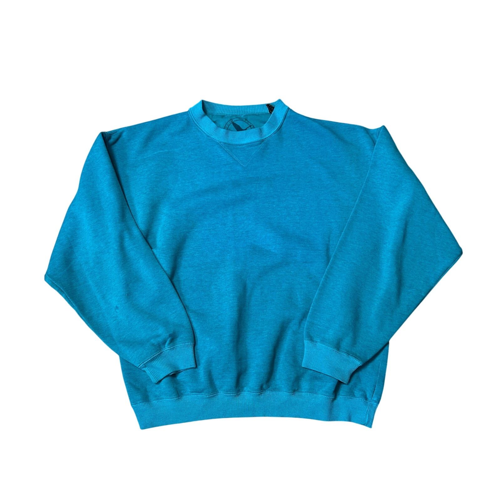 Eddie Bauer × Vintage 90s Vintage Eddie Bauer Crewneck Sweatshirt Teal Medium Size US M / EU 48-50 / 2 - 1 Thumbnail