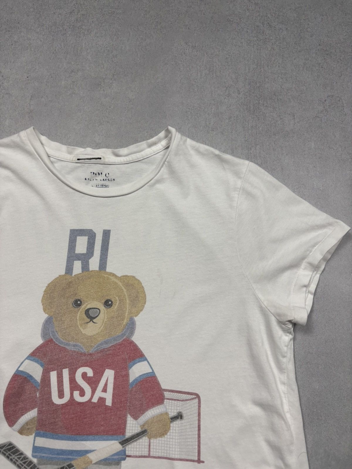 Polo Ralph Lauren Polo Ralph Lauren Polo Bear USA RL Hockey Tee White S Y2K Size US S / EU 44-46 / 1 - 3 Thumbnail