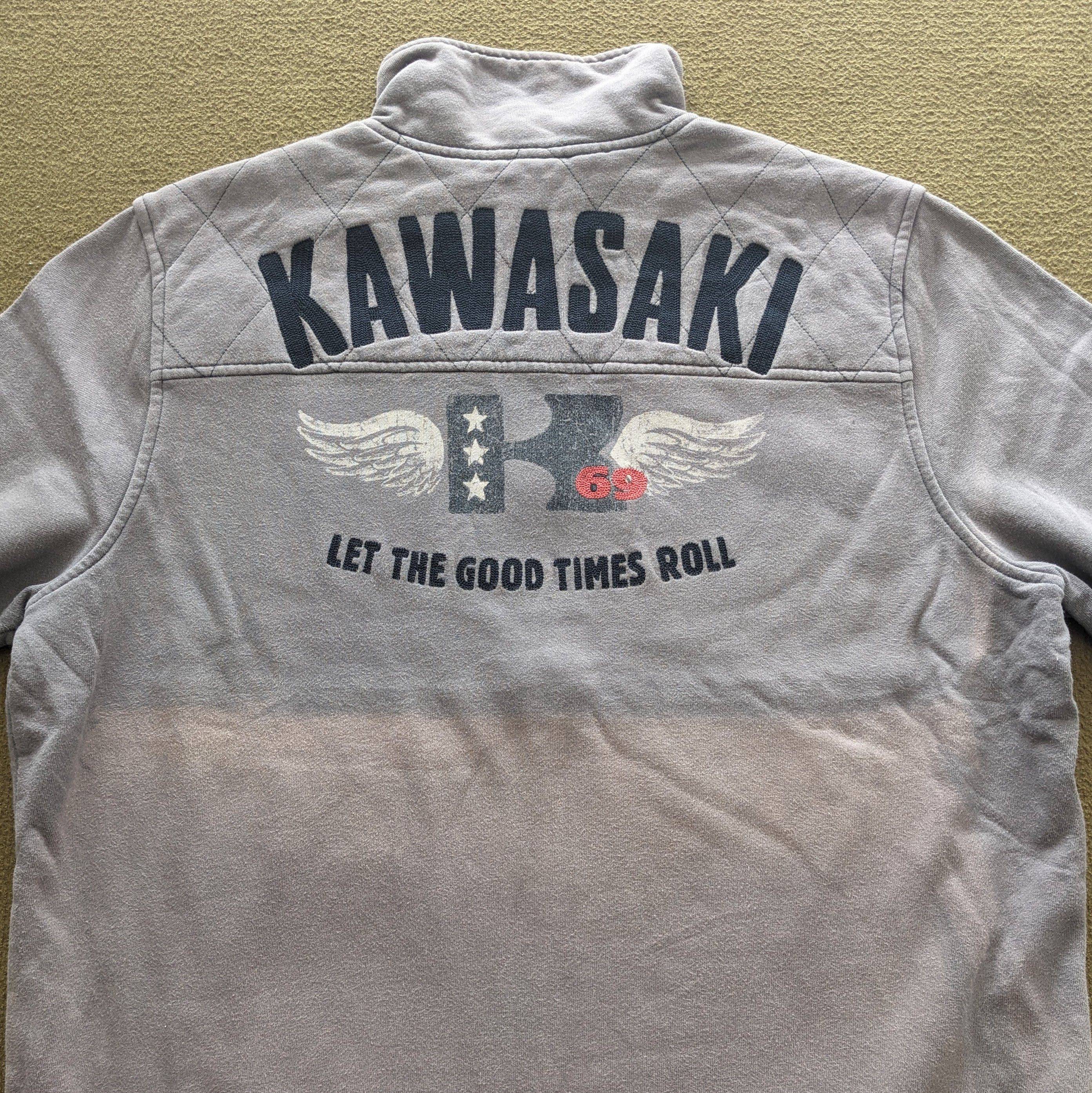 Vintage Vintage KAWASAKI Motorsports Racing Japanese Brand Jacket Size US L / EU 52-54 / 3 - 2 Thumbnail