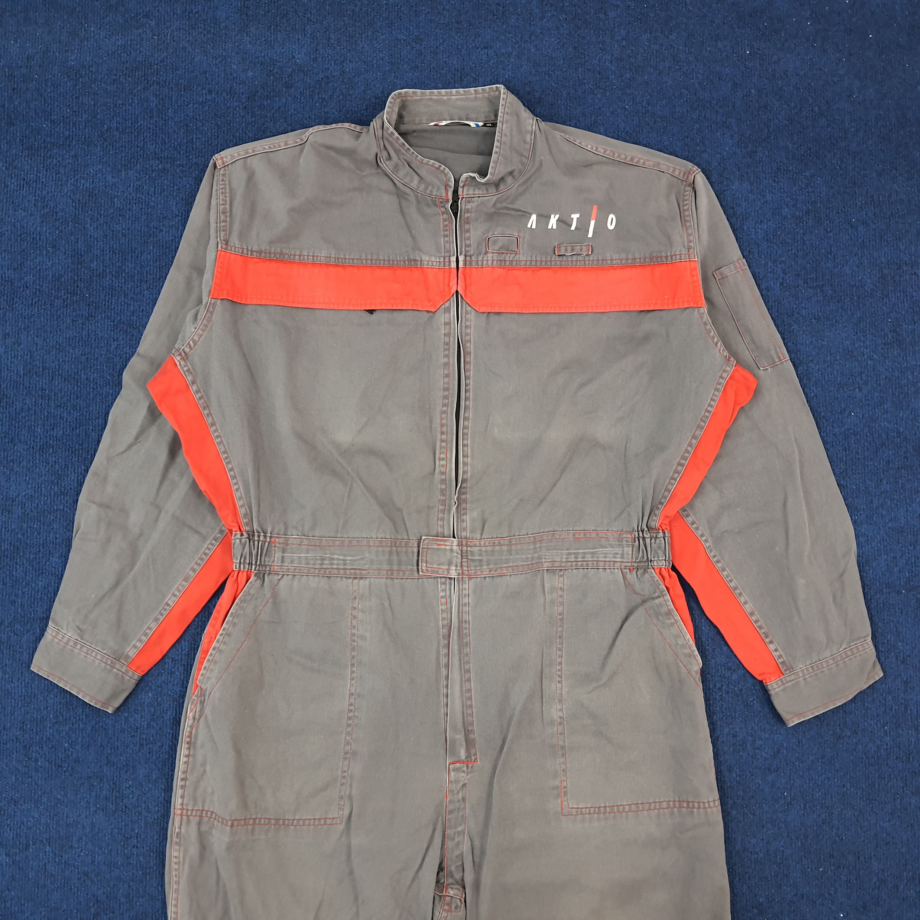 Japanese Brand × Vintage Vintage Aktio Construction Japanese Brand Workwear Coverall Size US XL / EU 56 / 4 - 3 Thumbnail