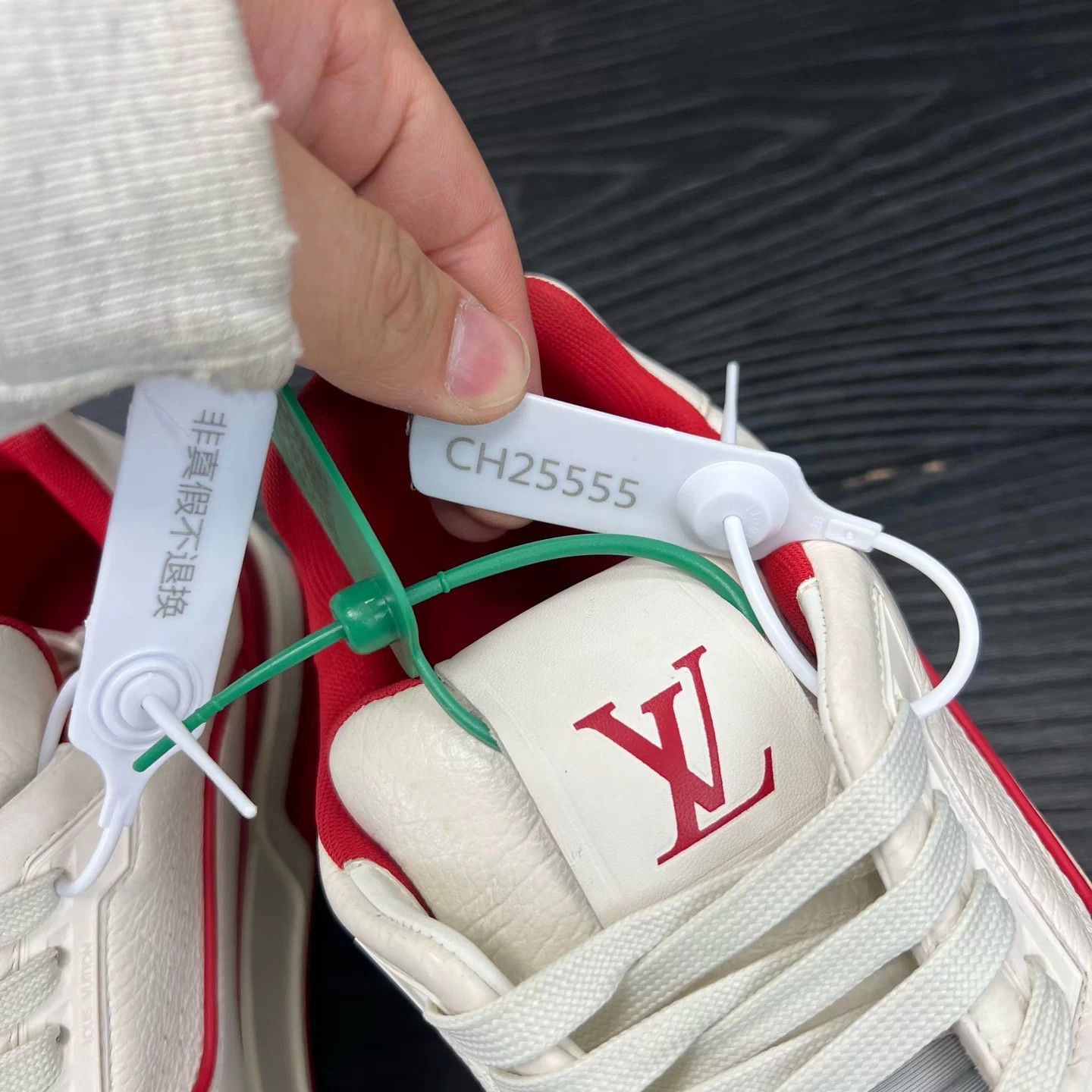 Louis Vuitton LV Trainer White Red 42.5 99 New Size US 9.5 / EU 42-43 - 9 Thumbnail
