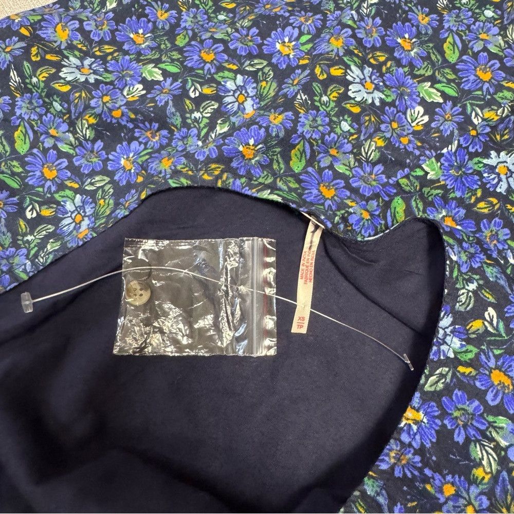 Free People New Free People The Avenue Mini Navy Combo Dress Size XS Size XS / US 0-2 / IT 36-38 - 8 Thumbnail