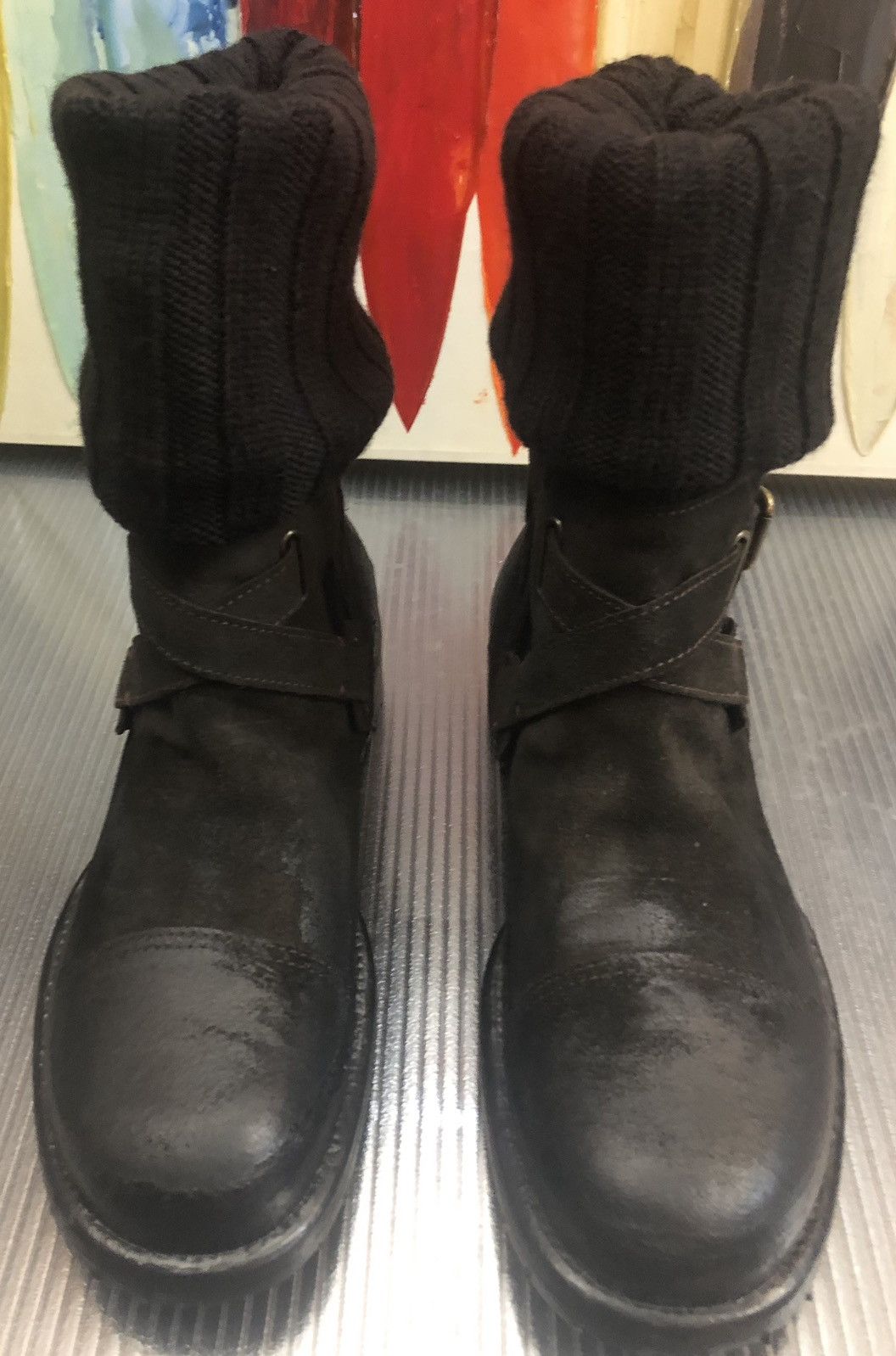 Dolce & Gabbana Dolce and Gabbana 🇮🇹 oiled suede wool sock Alpine boot 10 NEW Size US 10 / EU 43 - 7 Thumbnail