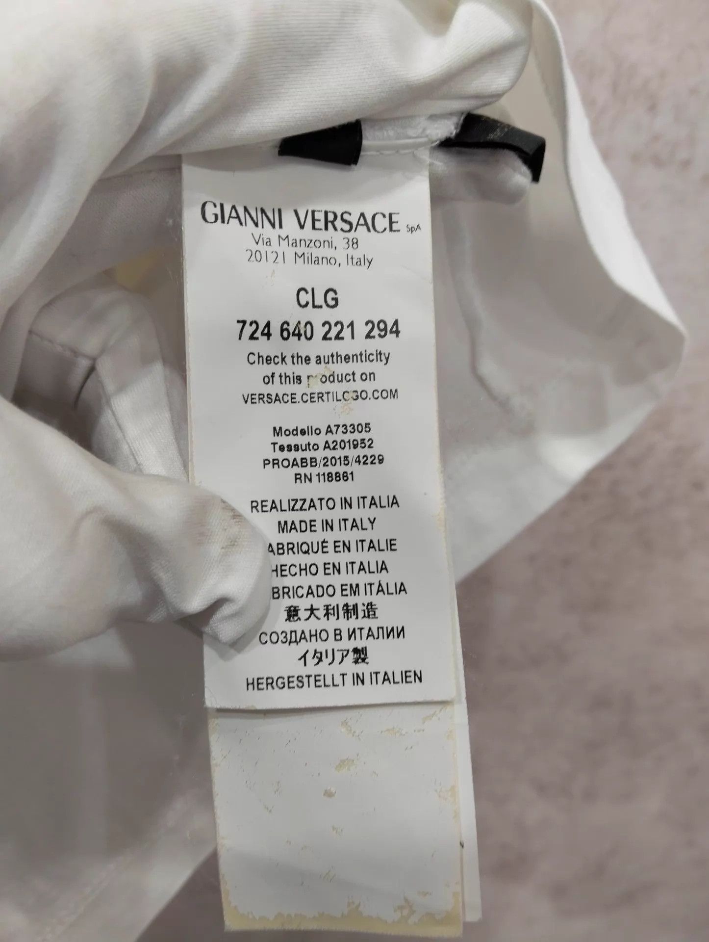 Versace Versace white short-sleeve t-shirt Size S Size S / US 4 / IT 40 - 5 Thumbnail