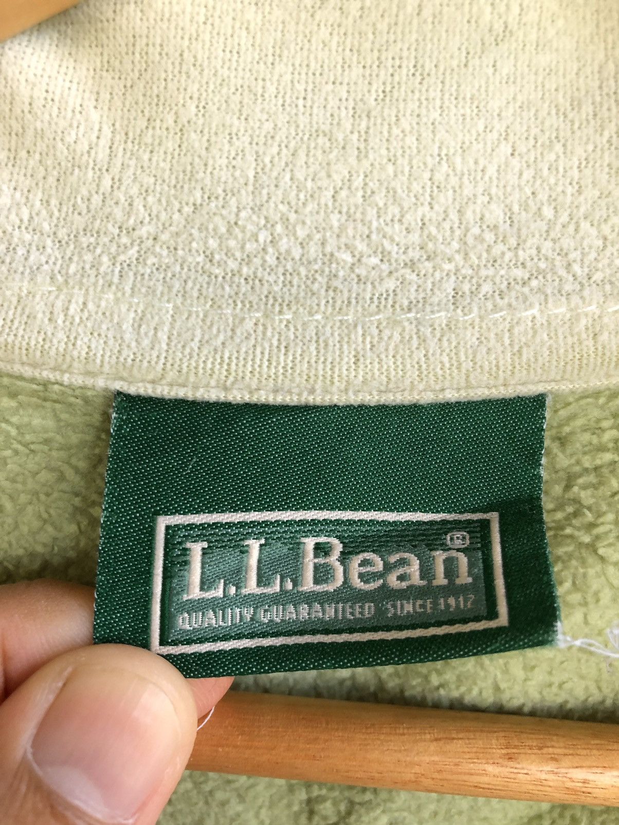 Japanese Brand × L.L. Bean × Vintage Vintage LL BEAN neon green fleece vest Size US L / EU 52-54 / 3 - 7 Thumbnail