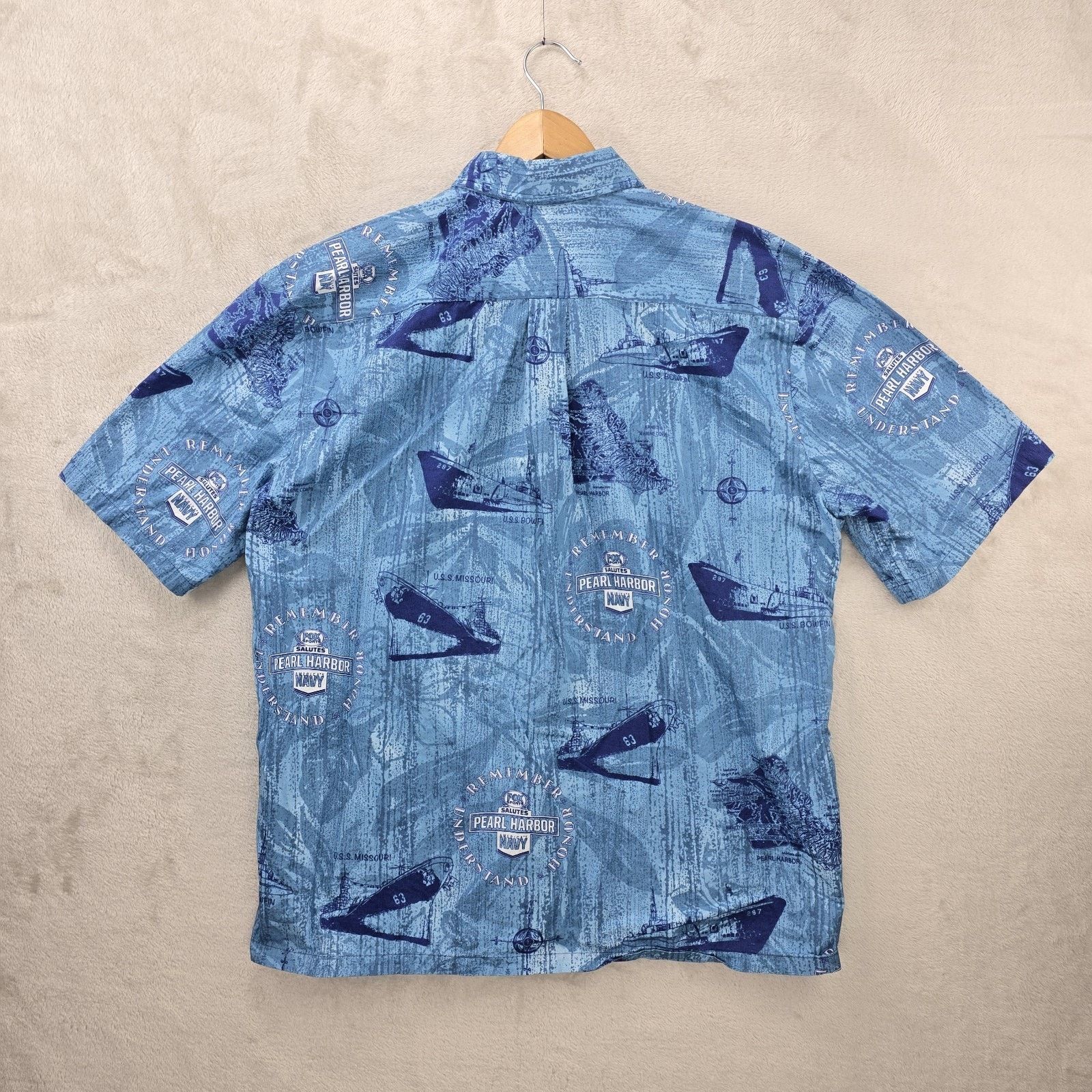 Jams World Jams World Shirt Mens Large Blue Pearl Harbor Navy Print Size US L / EU 52-54 / 3 - 8 Thumbnail