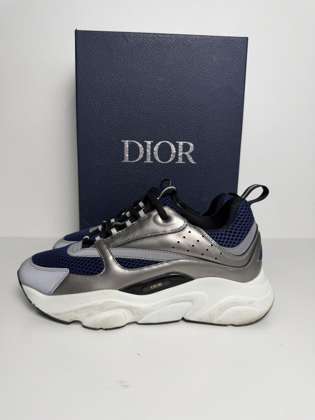 Dior Dior B22 Sneakers Blue Silver Mesh Trainers Men’s EU 40 Size US 7 / EU 40 - 3 Thumbnail