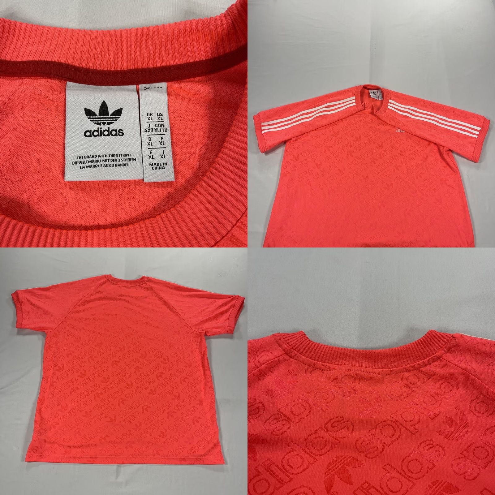 Adidas Adidas Originals Mono Jersey T-Shirt 3-Stripes AOP ED7039 Flash Red XL Men’s Shirt Size US XL / EU 56 / 4 - 9 Thumbnail