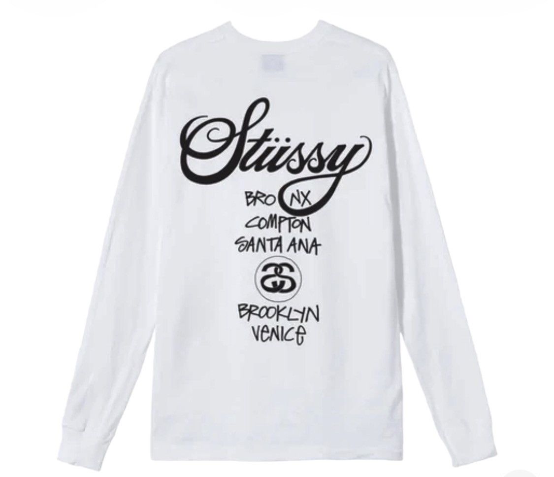 Dover Street Market × Stussy Stussy x DSM LS T white large Size US L / EU 52-54 / 3 - 2 Thumbnail
